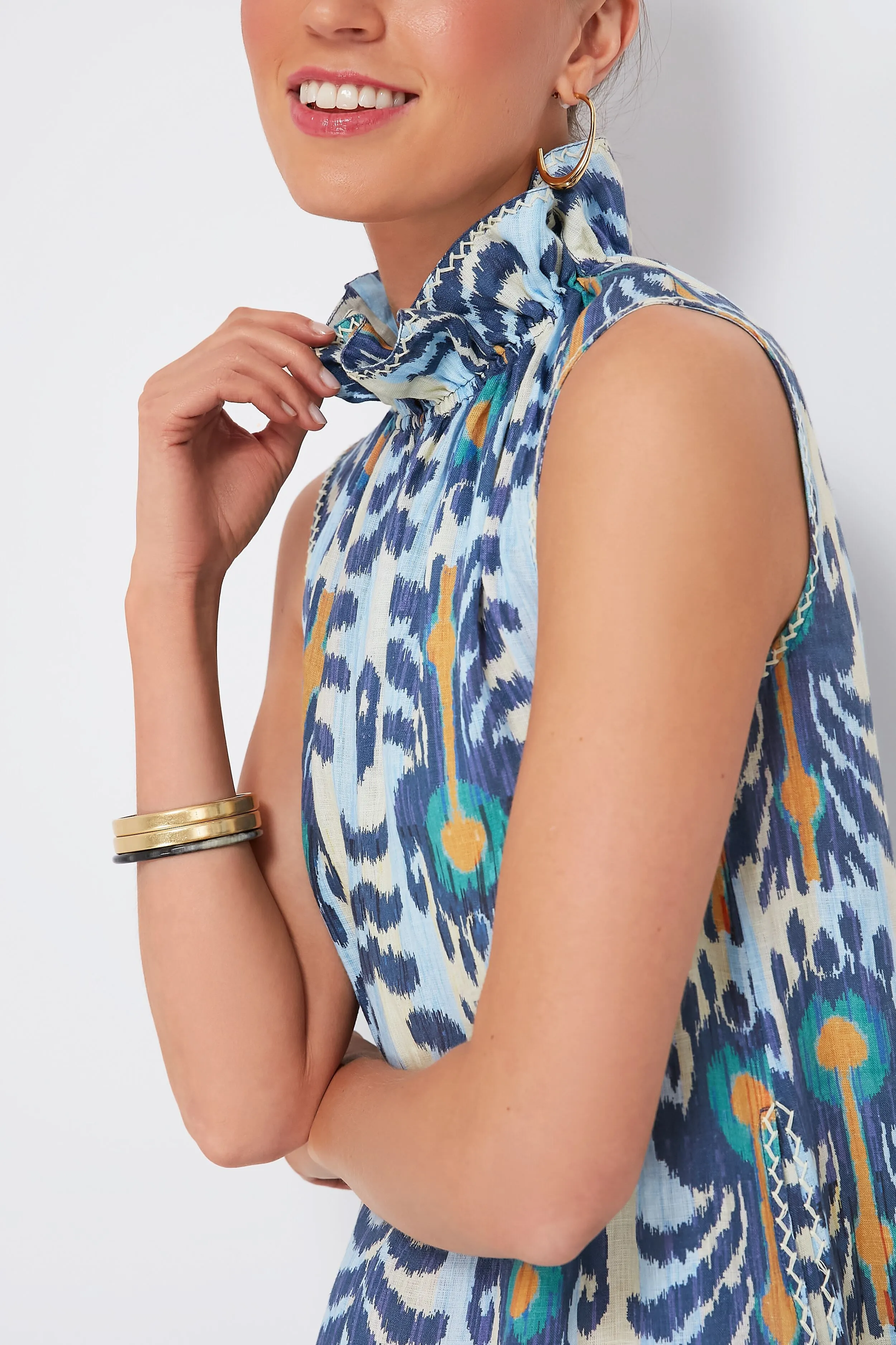 Ikat Blue Sundrop Dress sold by Tuckernuck product image thumbnail 5