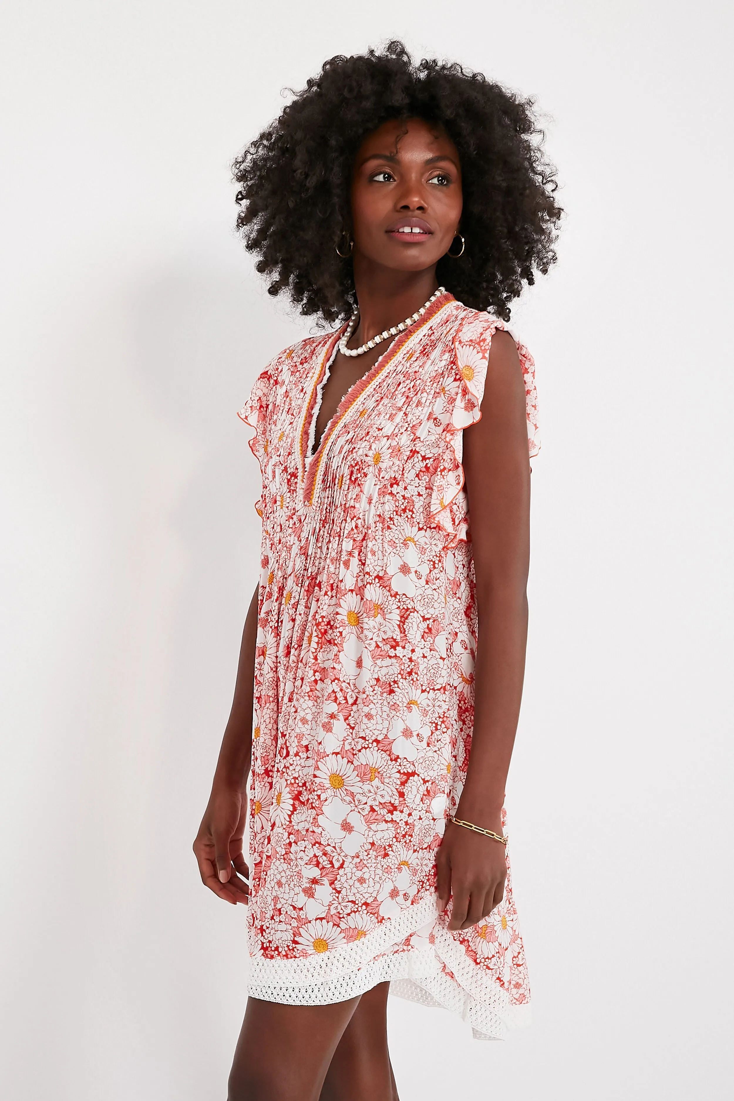 Orange Mid 70s Garden Sasha Mini Dress sold by Tuckernuck product image thumbnail 3