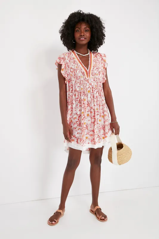 Orange Mid 70s Garden Sasha Mini Dress sold by Tuckernuck