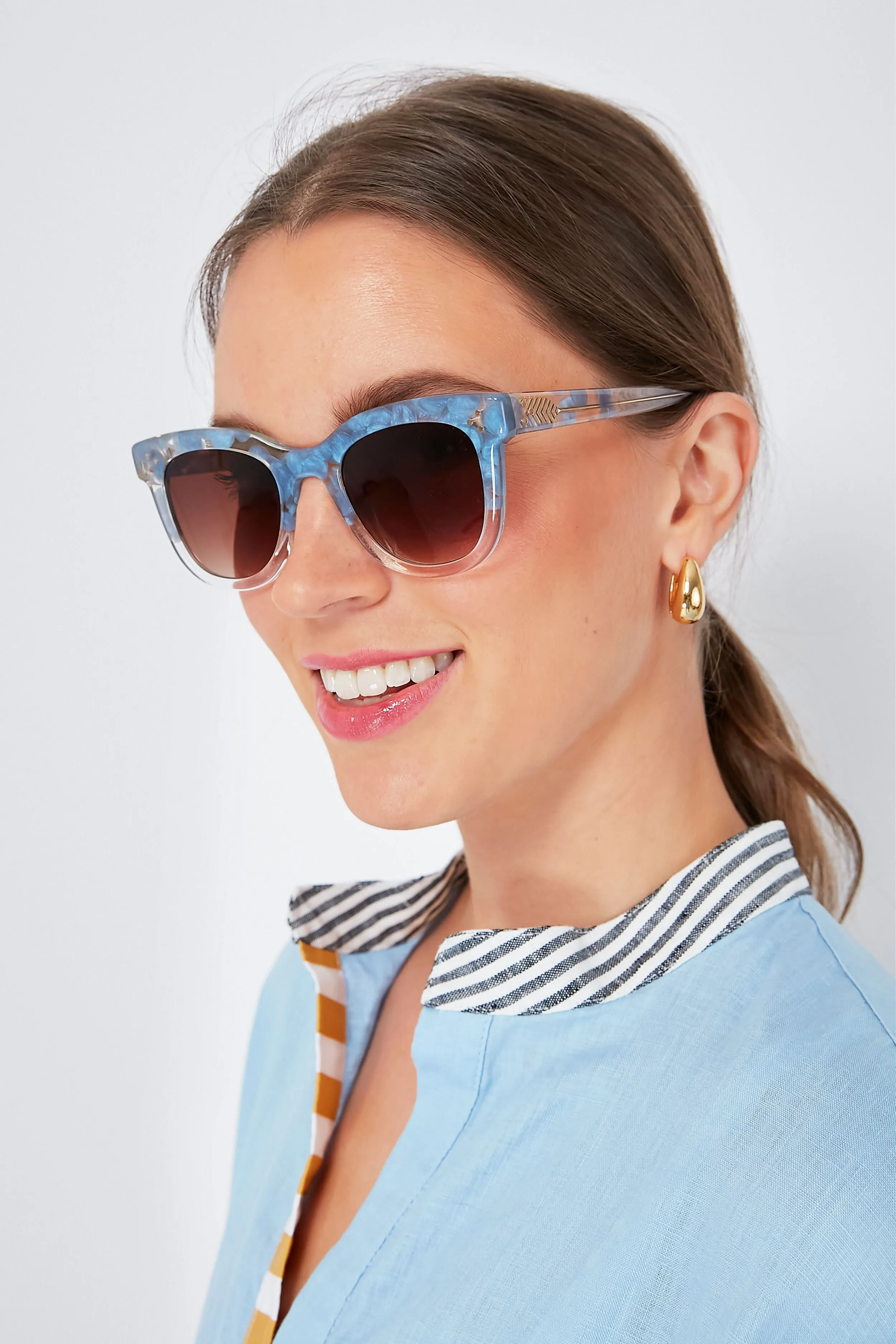 Opaline to Crystal Jena Sunglasses sold by Tuckernuck product image thumbnail 2