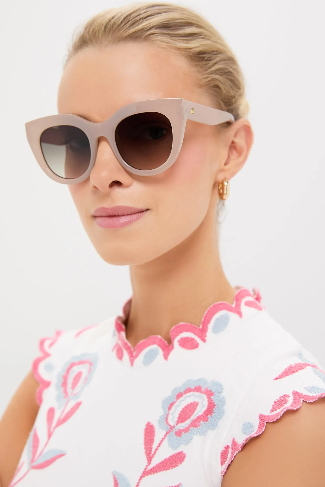 Oatmeal Air Heart Sunglasses sold by Tuckernuck product image thumbnail 2