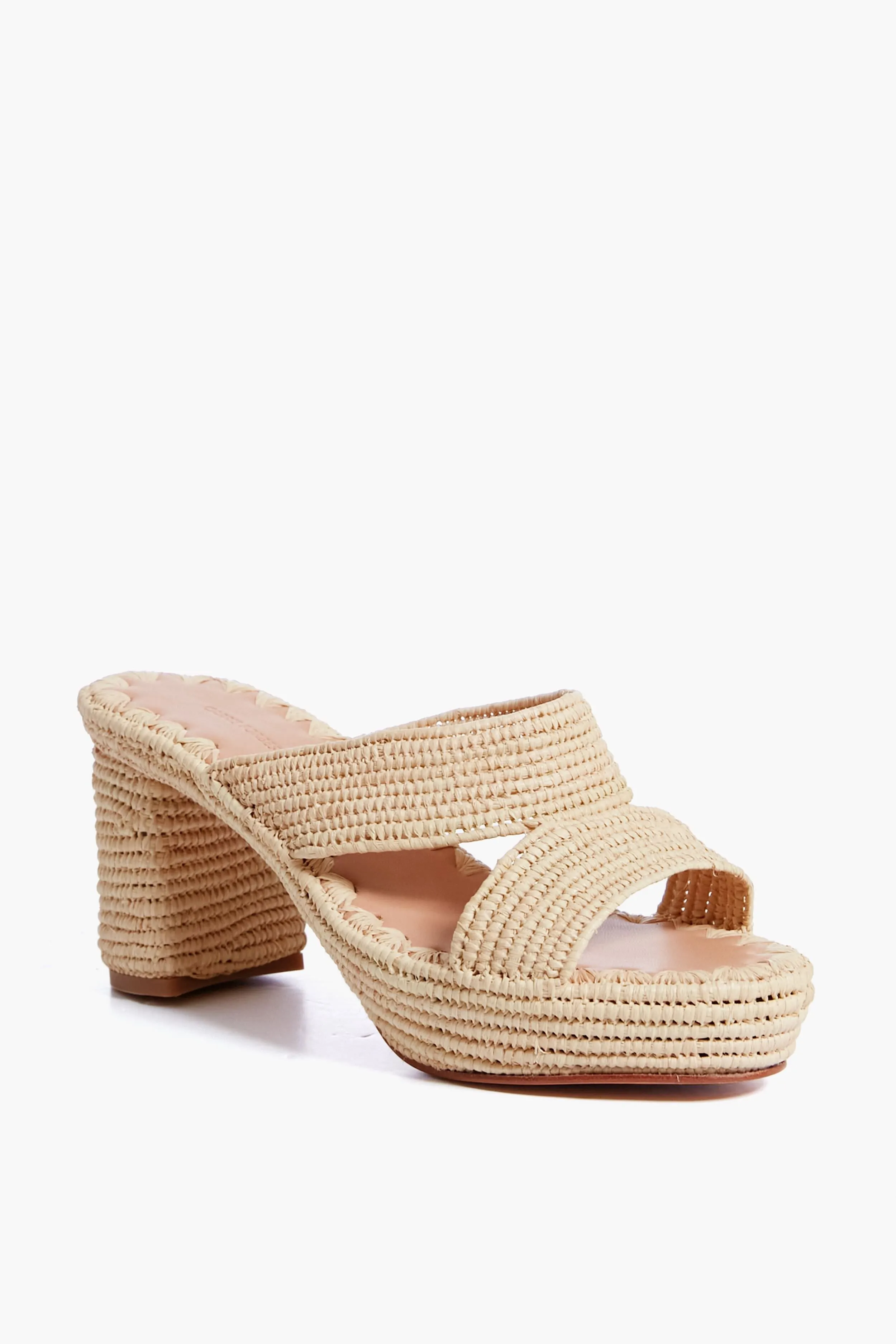 Natural Raffia Andre Heels sold by Tuckernuck
