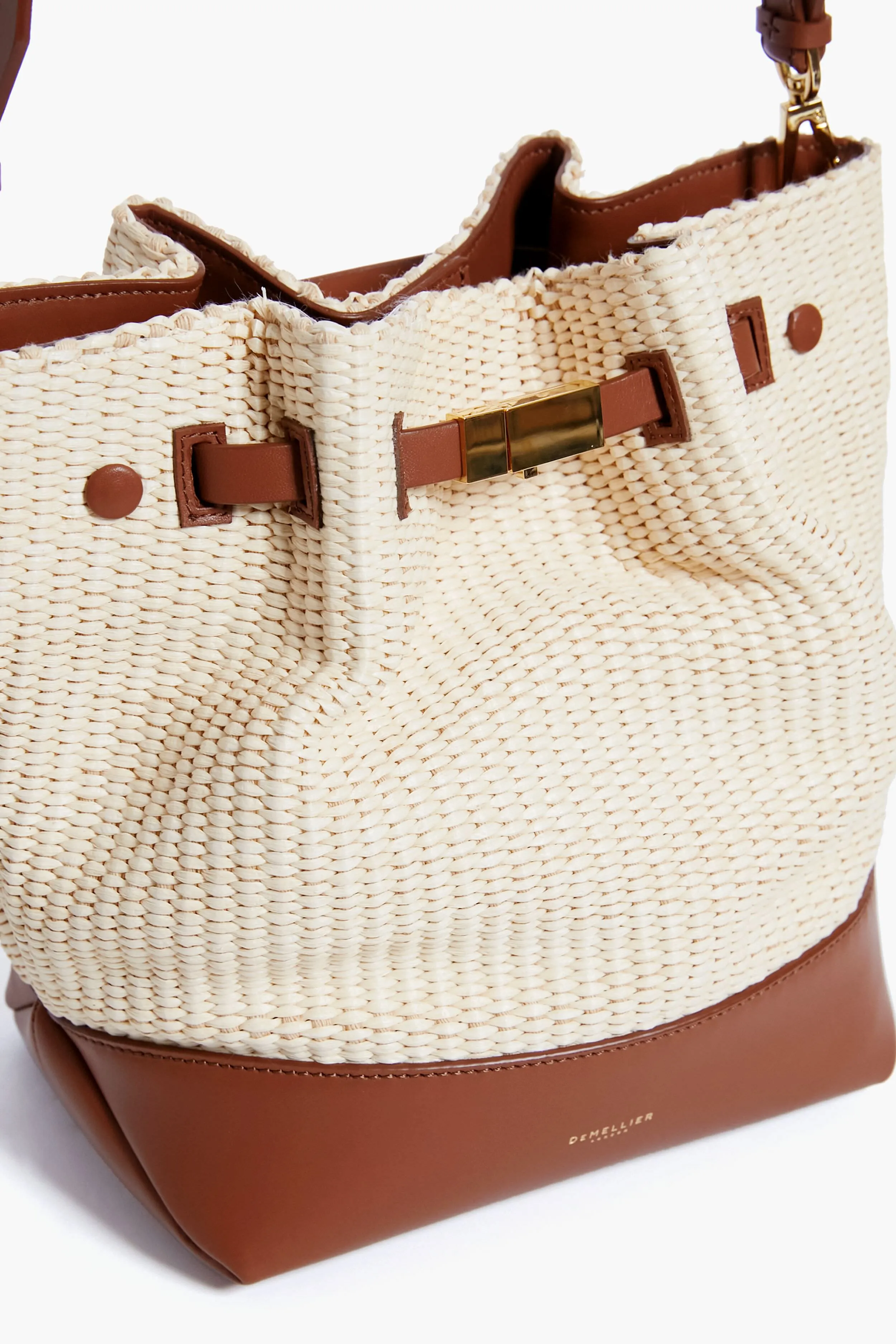 Tan Natural Raffia New York Bucket Bag sold by Tuckernuck product image thumbnail 3