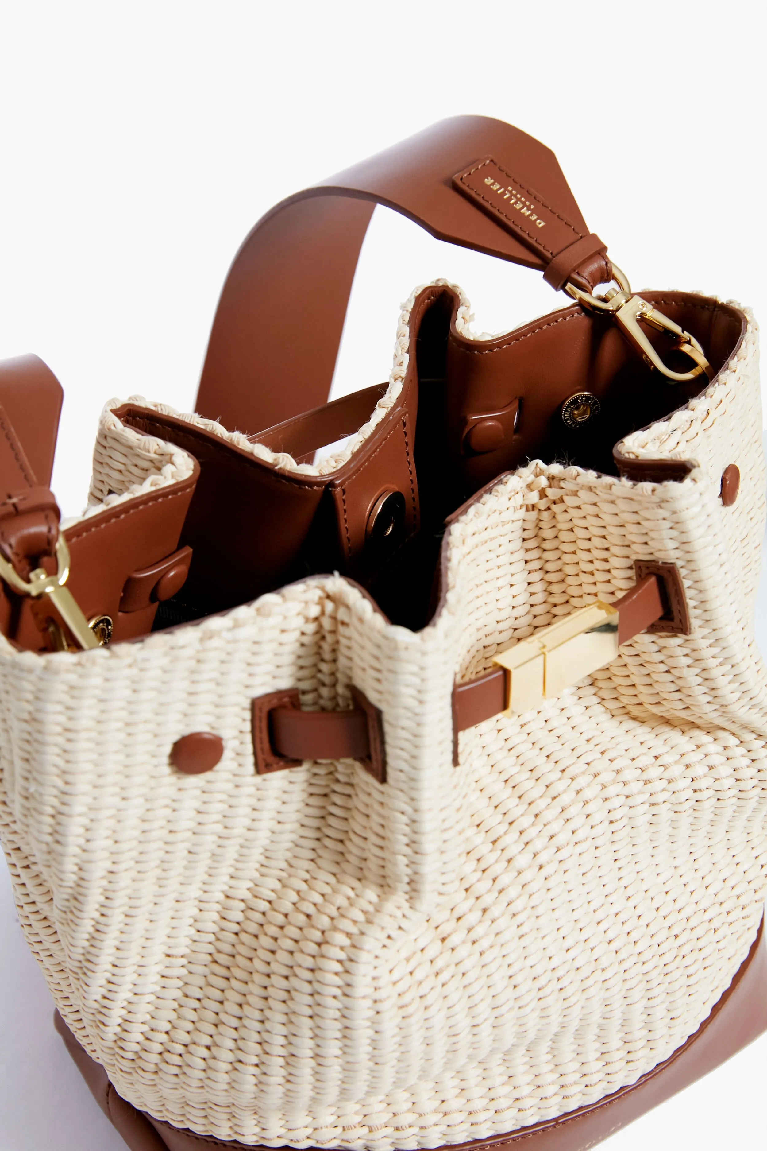 Tan Natural Raffia New York Bucket Bag sold by Tuckernuck product image thumbnail 4