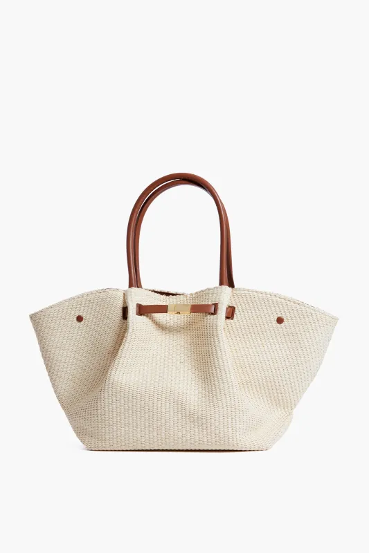 Tan Natural Raffia New York Bag made by Tuckernuck