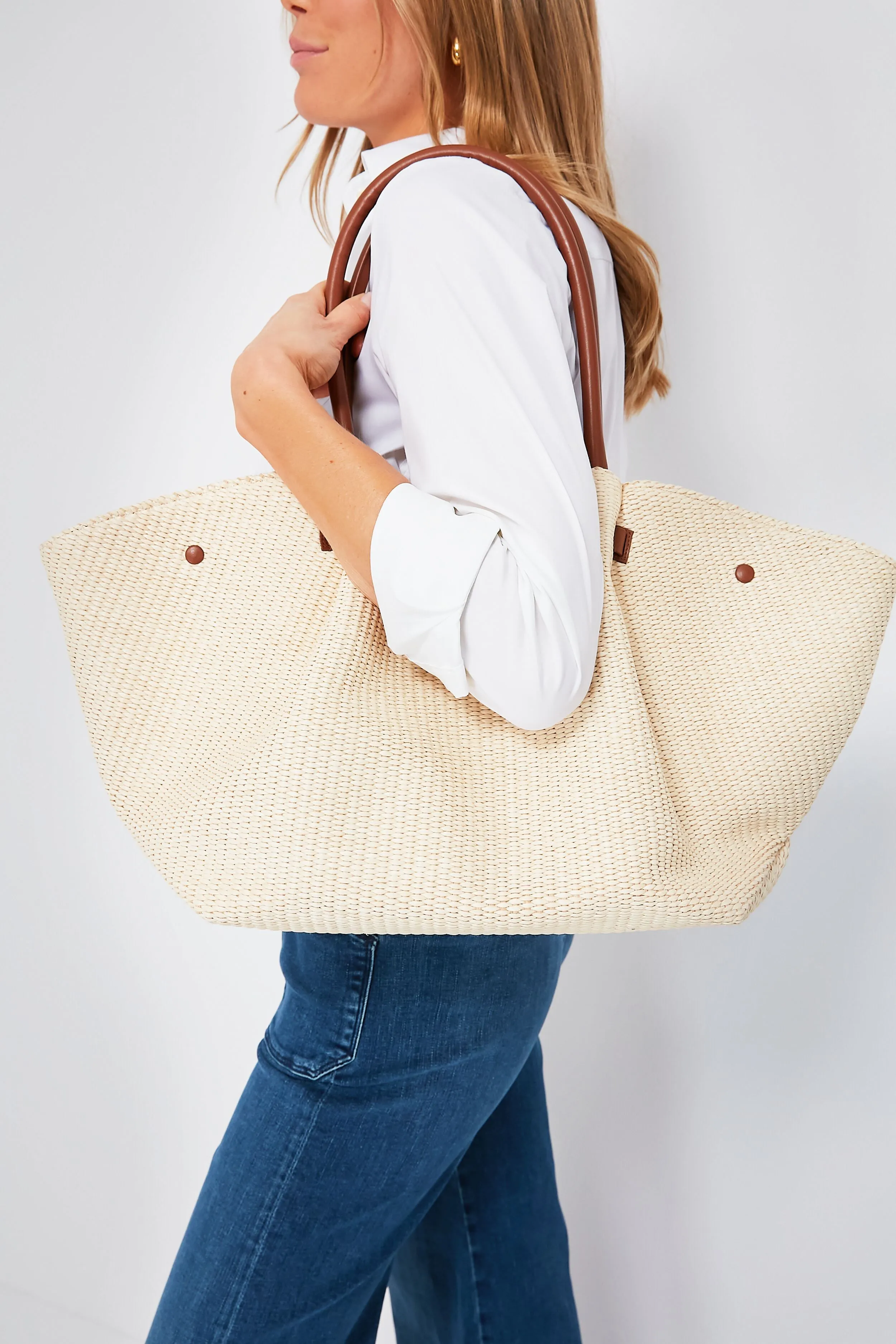 Tan Natural Raffia New York Bag sold by Tuckernuck product image thumbnail 2