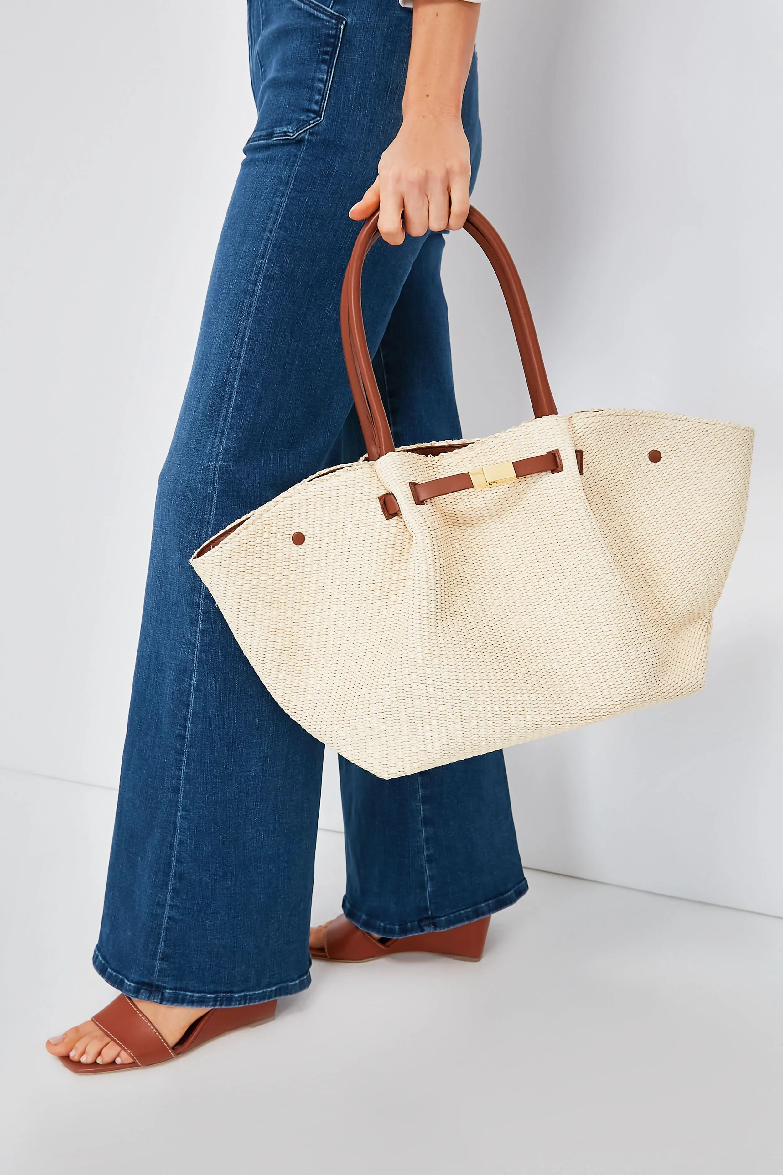 Tan Natural Raffia New York Bag sold by Tuckernuck product image thumbnail 3