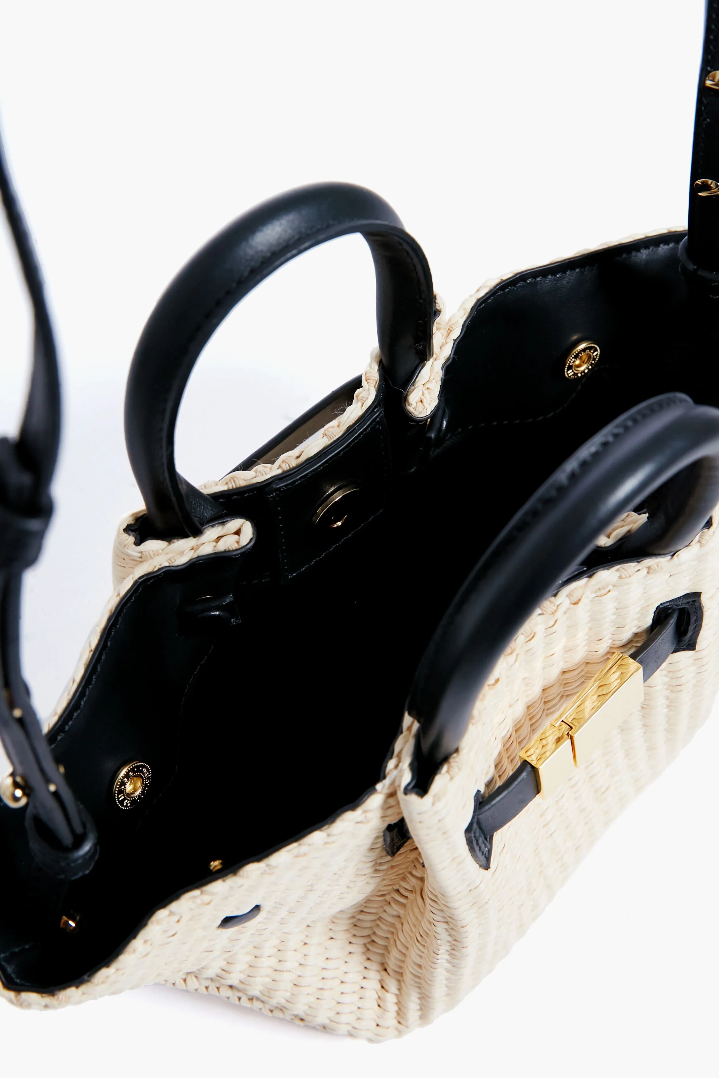 Black Natural Raffia Mini New York Bag sold by Tuckernuck product image thumbnail 4