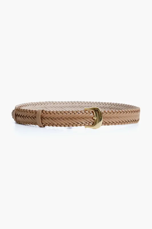 Camel Talia Braid Belt sold by Tuckernuck