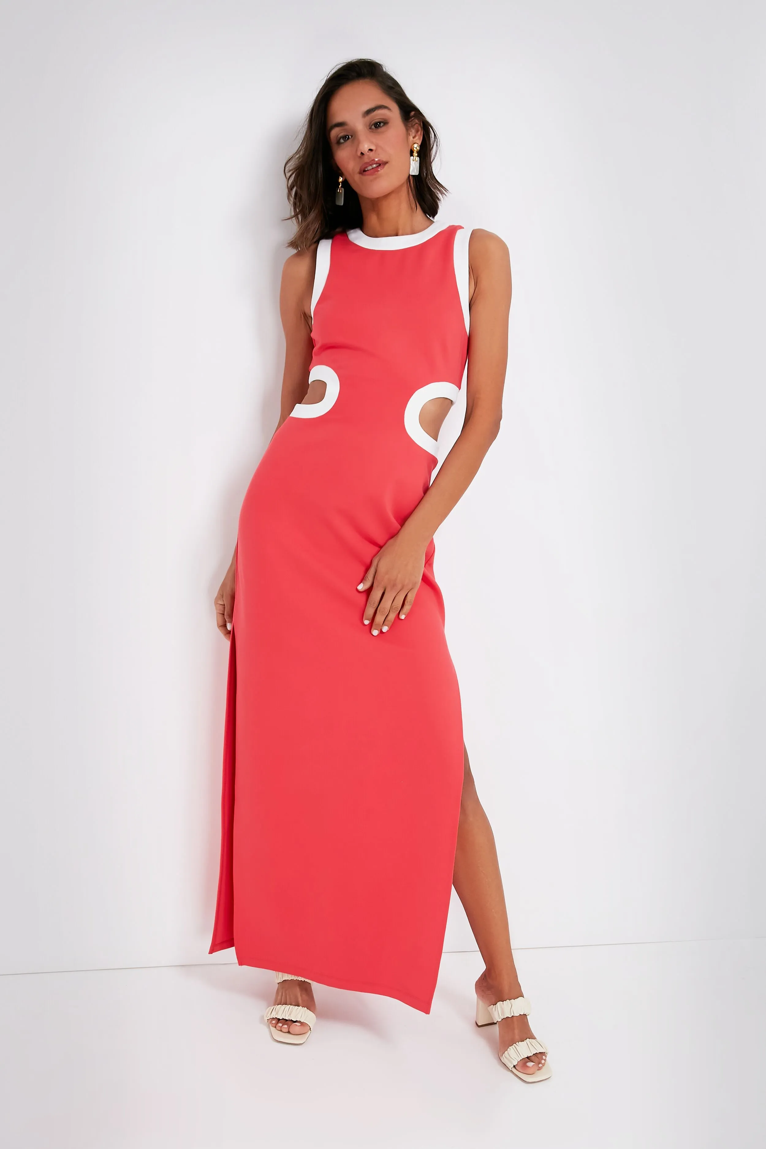 Hibiscus and White Dolce Dress sold by Tuckernuck