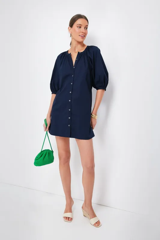 Navy Mini Vincent Dress made by STAUD