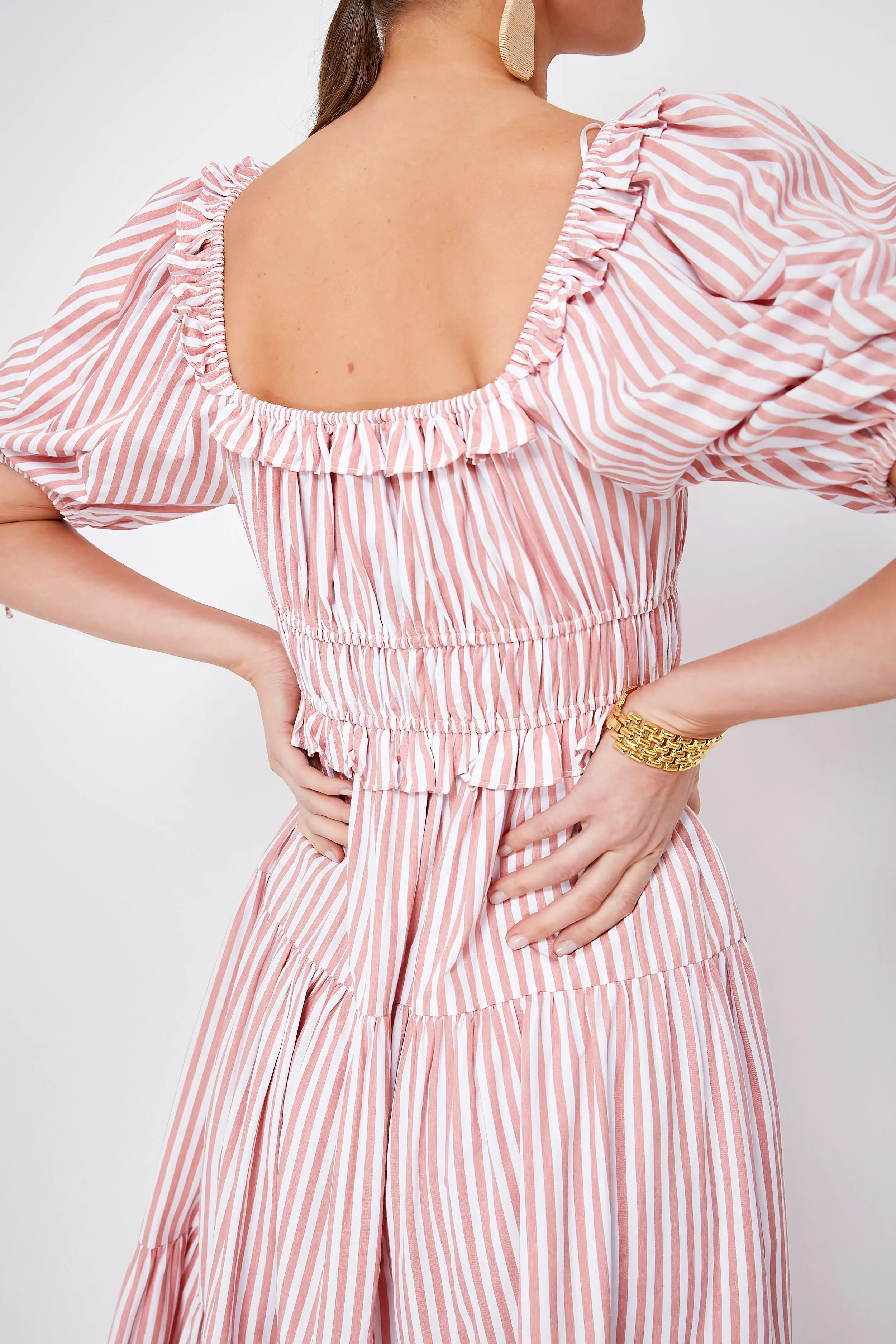 Pink Striped Brielle Midi Dress sold by Tuckernuck product image thumbnail 5