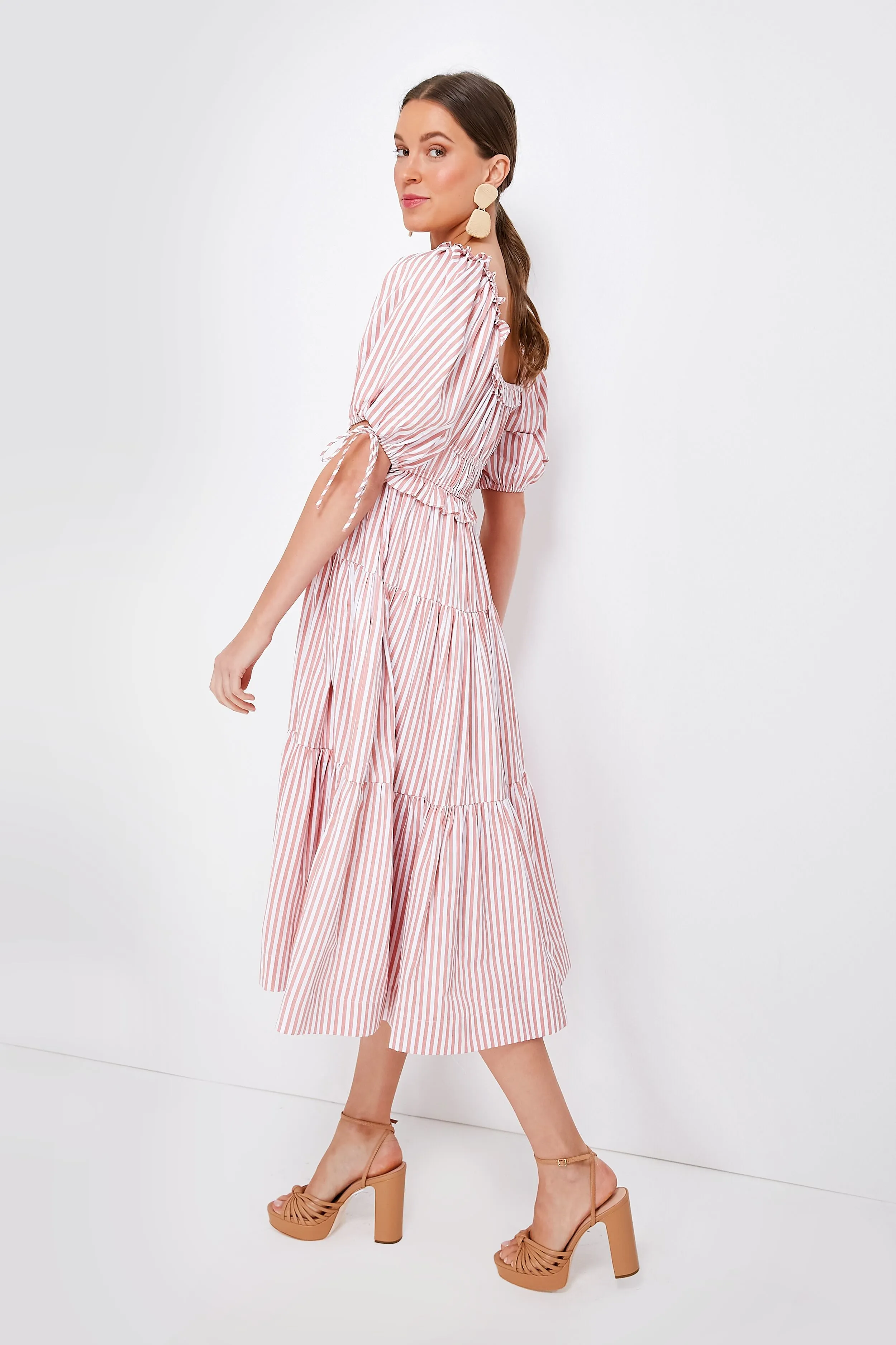 Pink Striped Brielle Midi Dress sold by Tuckernuck product image thumbnail 3