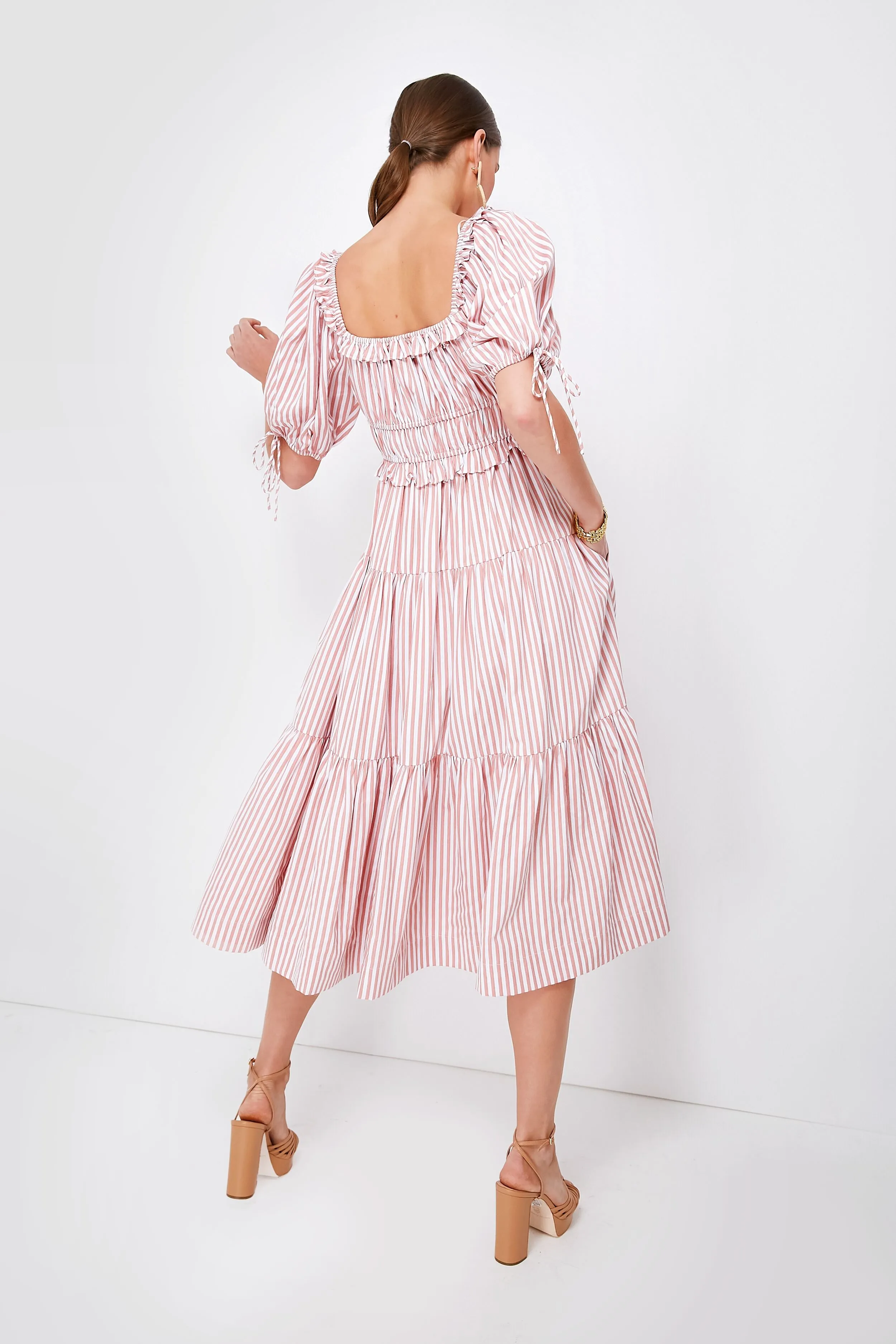 Pink Striped Brielle Midi Dress sold by Tuckernuck product image thumbnail 4