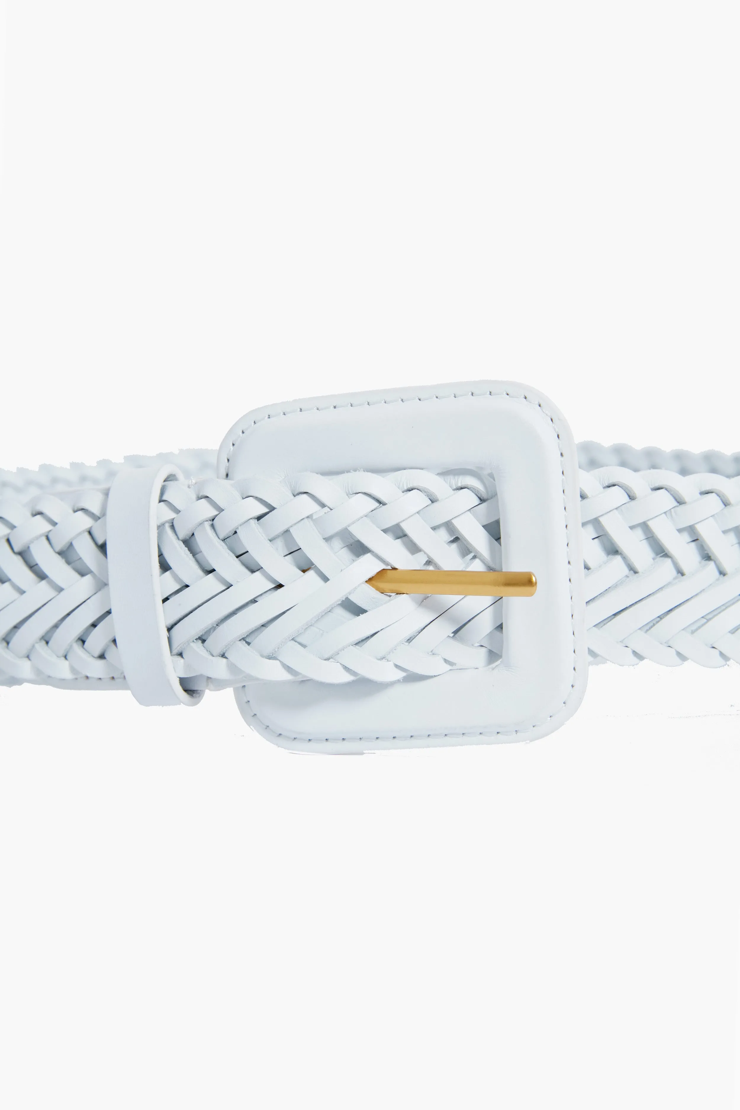 White Vachetta Oliver Thin Woven Leather Belt sold by Tuckernuck product image thumbnail 3
