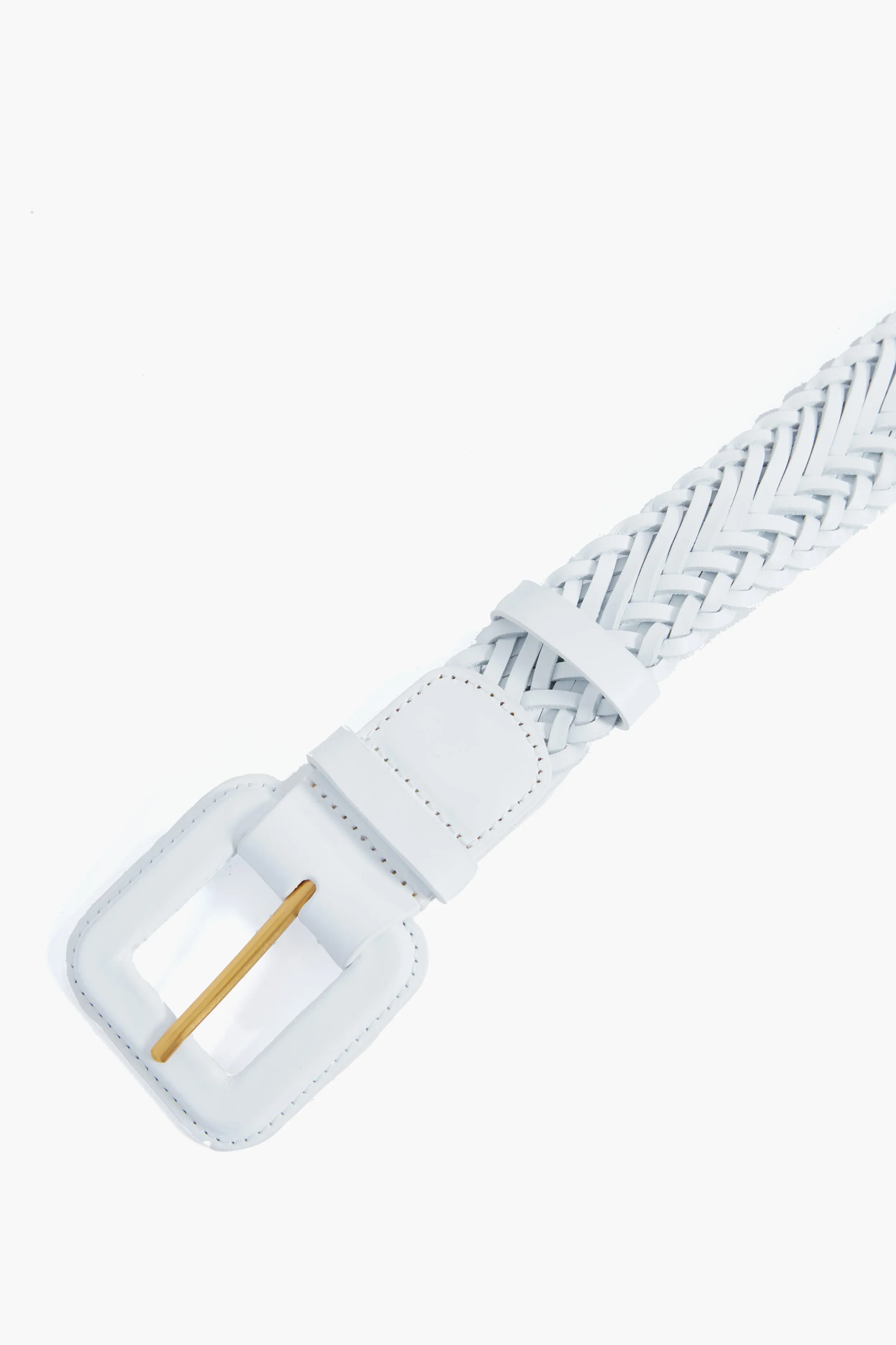 White Vachetta Oliver Thin Woven Leather Belt sold by Tuckernuck product image thumbnail 4
