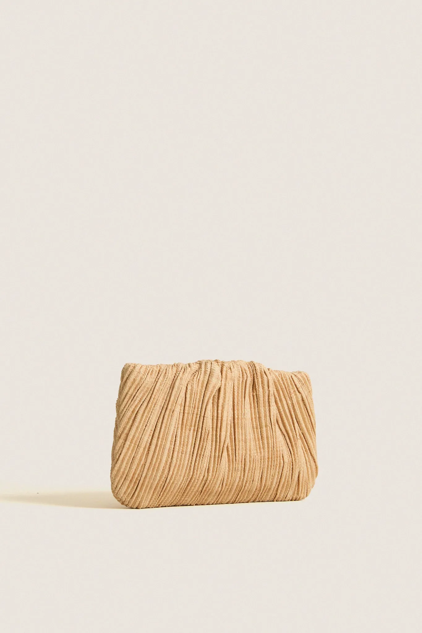 Natural Straw Brit Pleated Clutch sold by Tuckernuck product image thumbnail 4