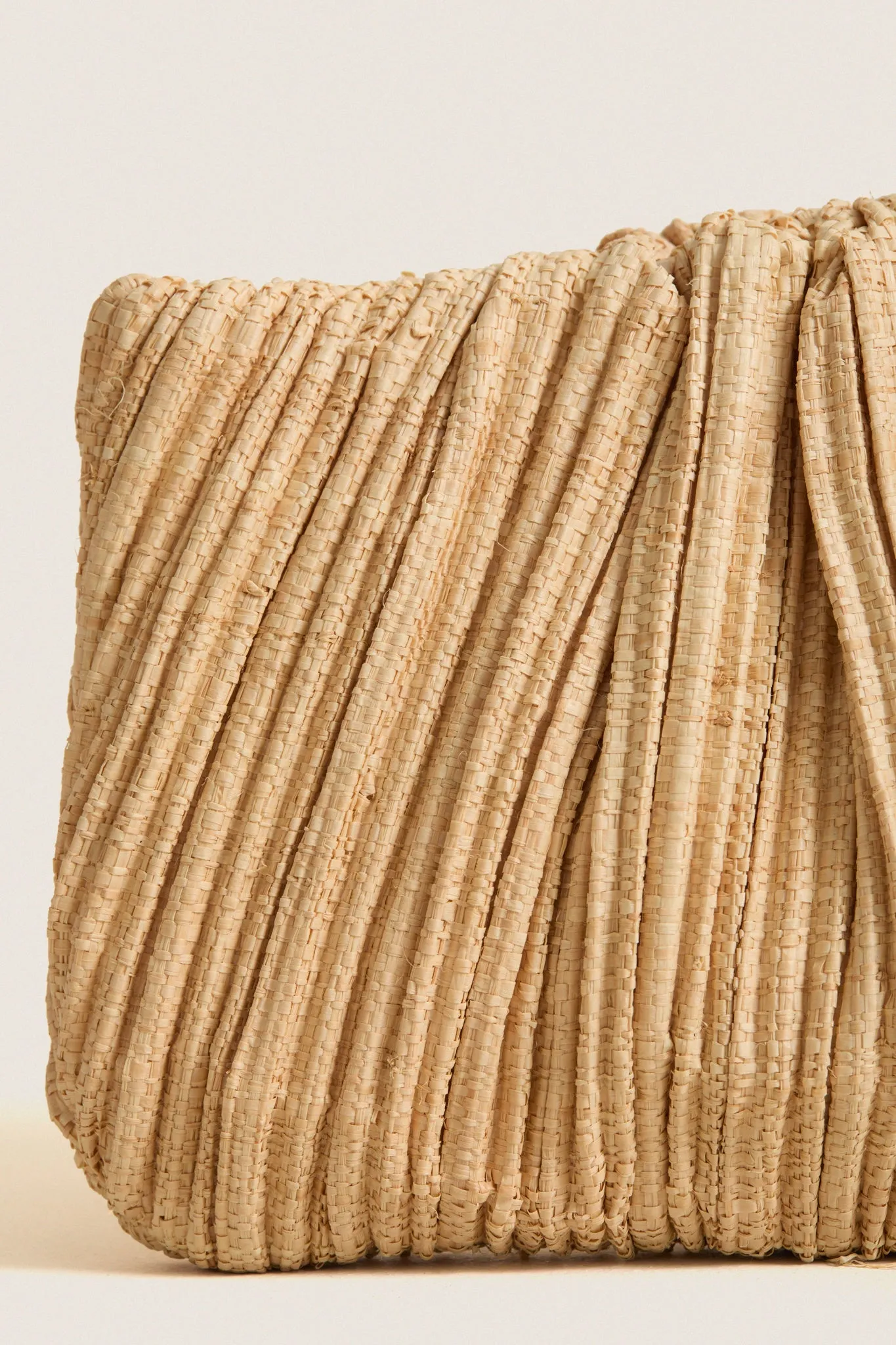 Natural Straw Brit Pleated Clutch sold by Tuckernuck product image thumbnail 5