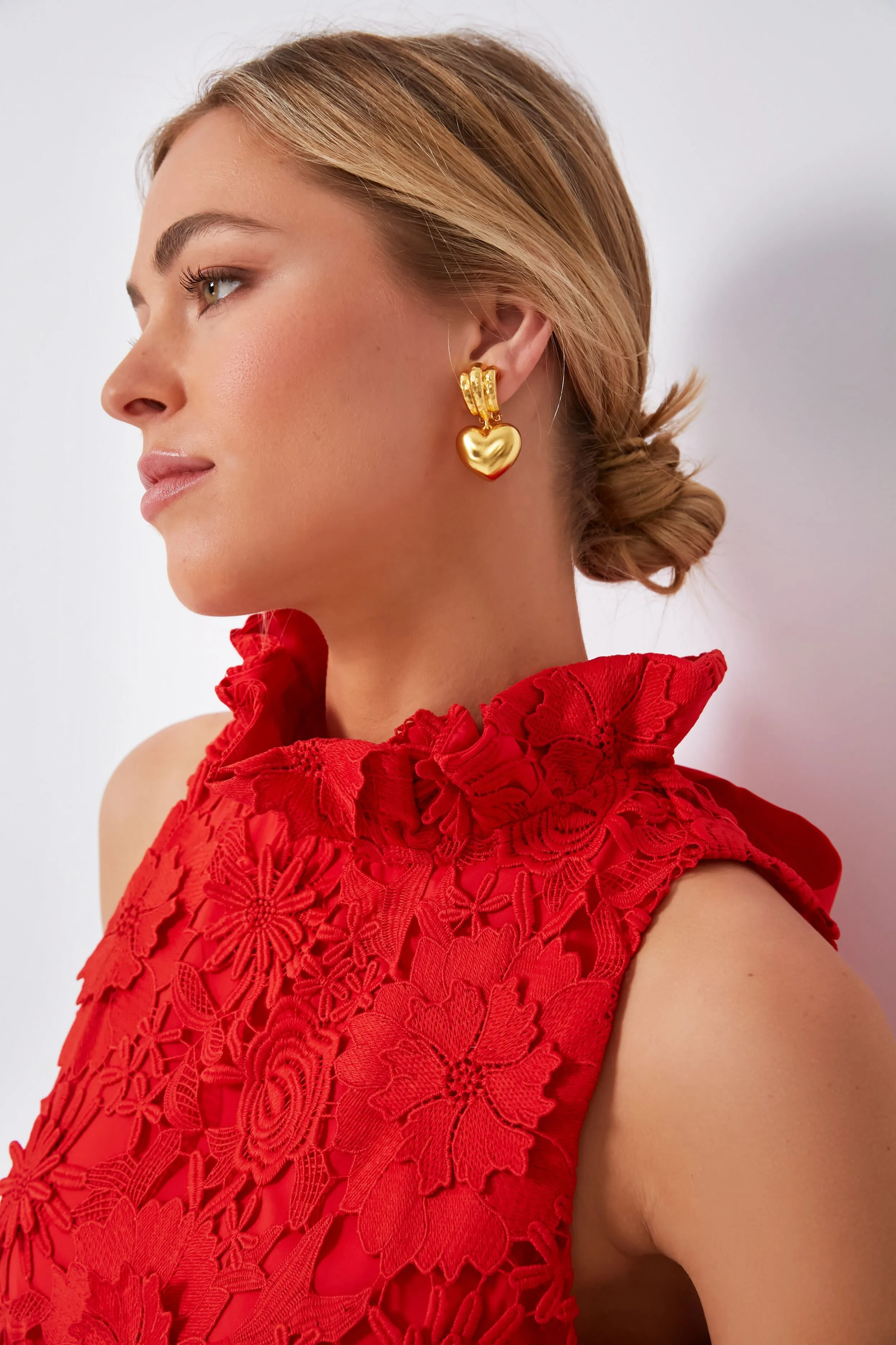 Gold Little Love Bubble Earrings sold by Tuckernuck product image thumbnail 4