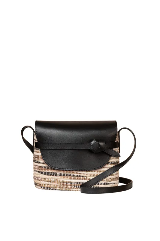 Black Melange Crossbody made by Cesta Collective