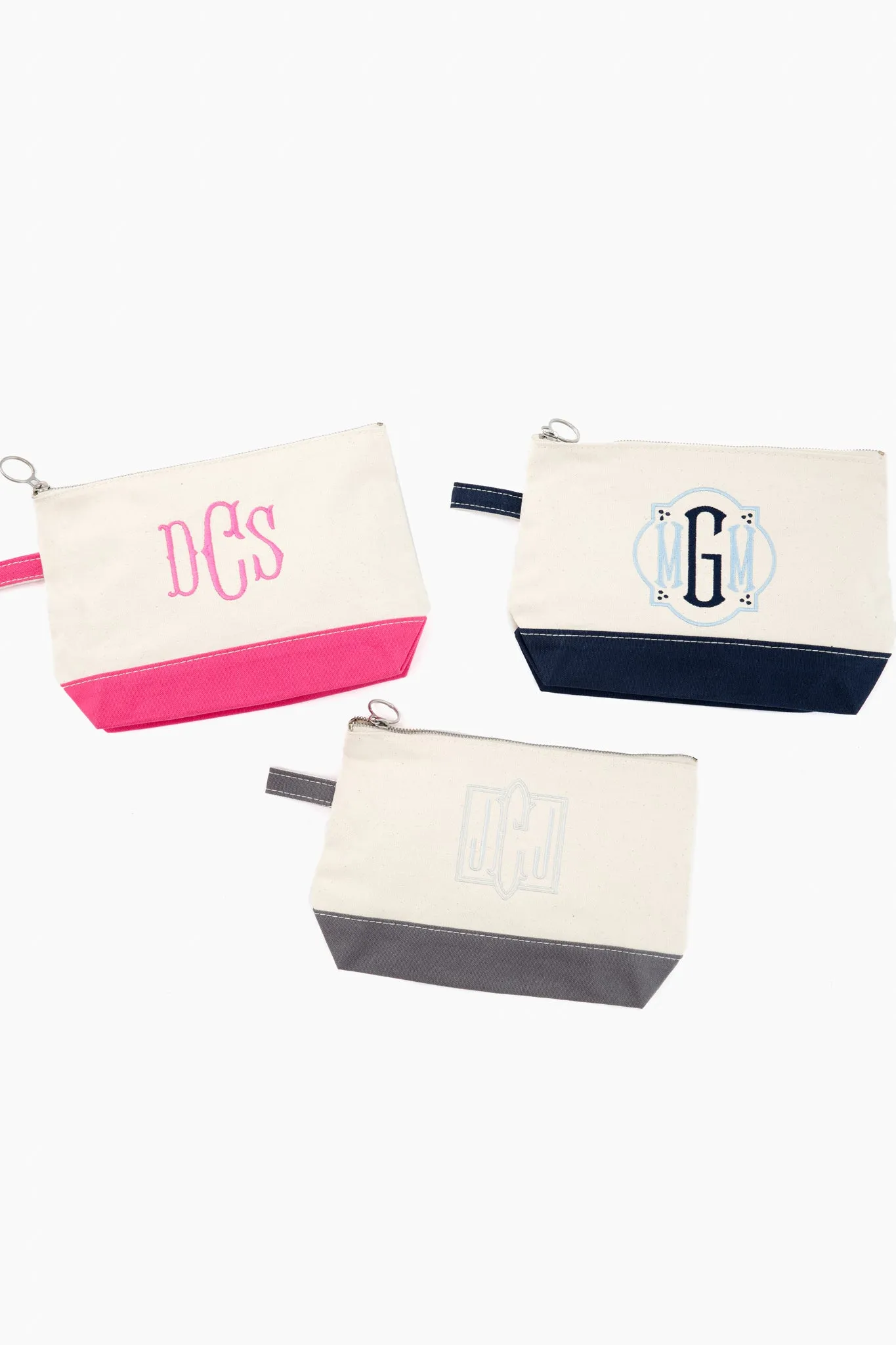 Pink Monogrammed Canvas Make-Up Bag sold by Tuckernuck product image thumbnail 3