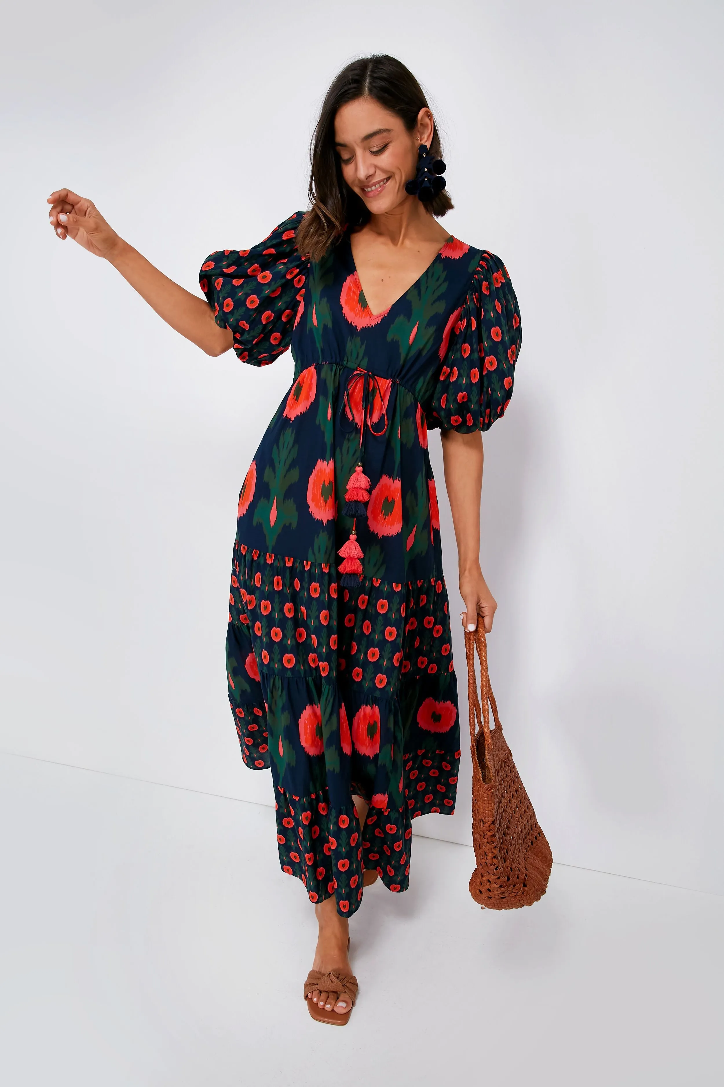 Hanging Flower Midnight Navy Vilette Dress sold by Tuckernuck