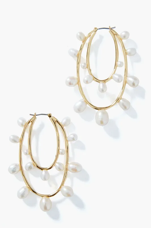 Gold Allegra Lux Hoops made by Mignonne Gavigan