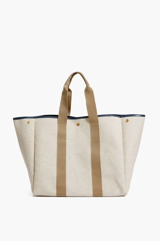Beige Traversee L Linen Tote sold by Tuckernuck