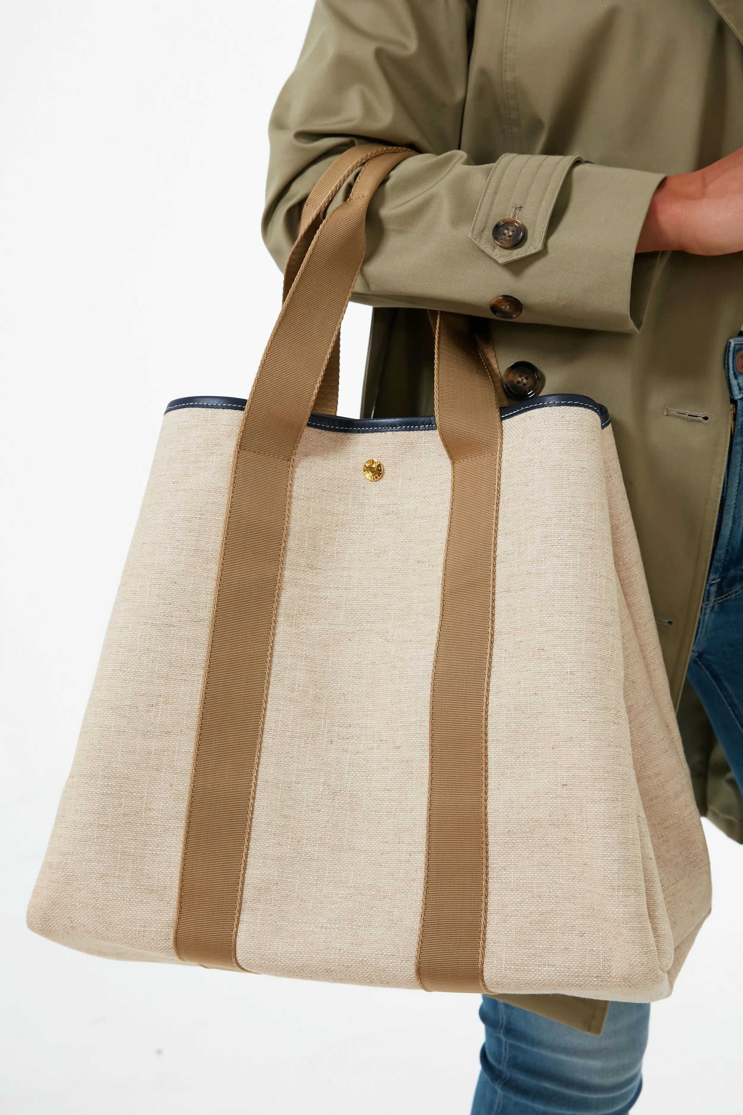 Beige Traversee L Linen Tote sold by Tuckernuck product image thumbnail 2