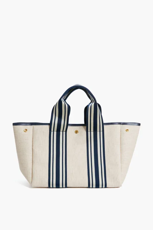 Navy Equestrian Traversee M Linen Tote made by Tuckernuck