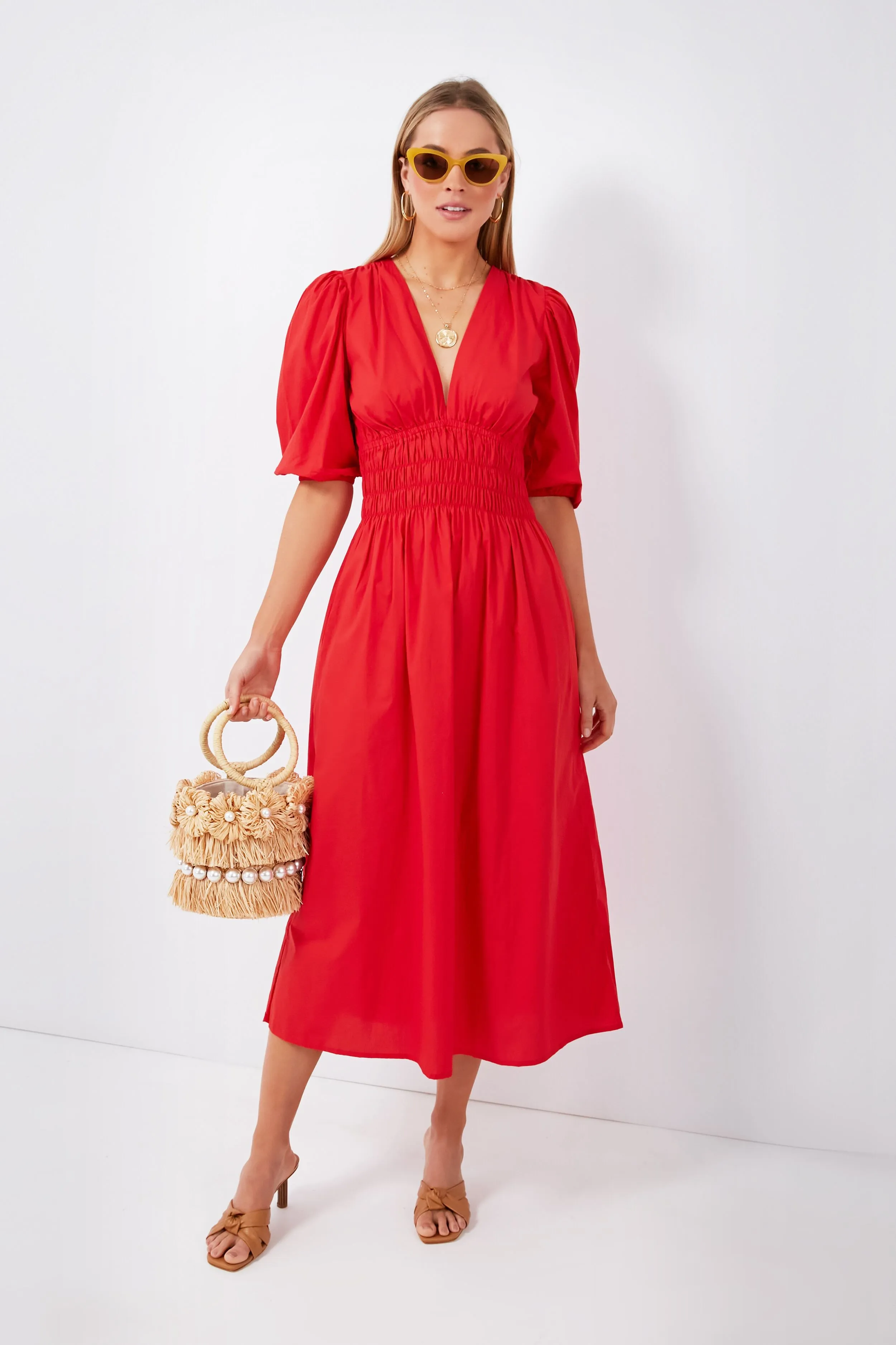 Cherry Tomato Agnata Midi Dress sold by Tuckernuck product image thumbnail 2