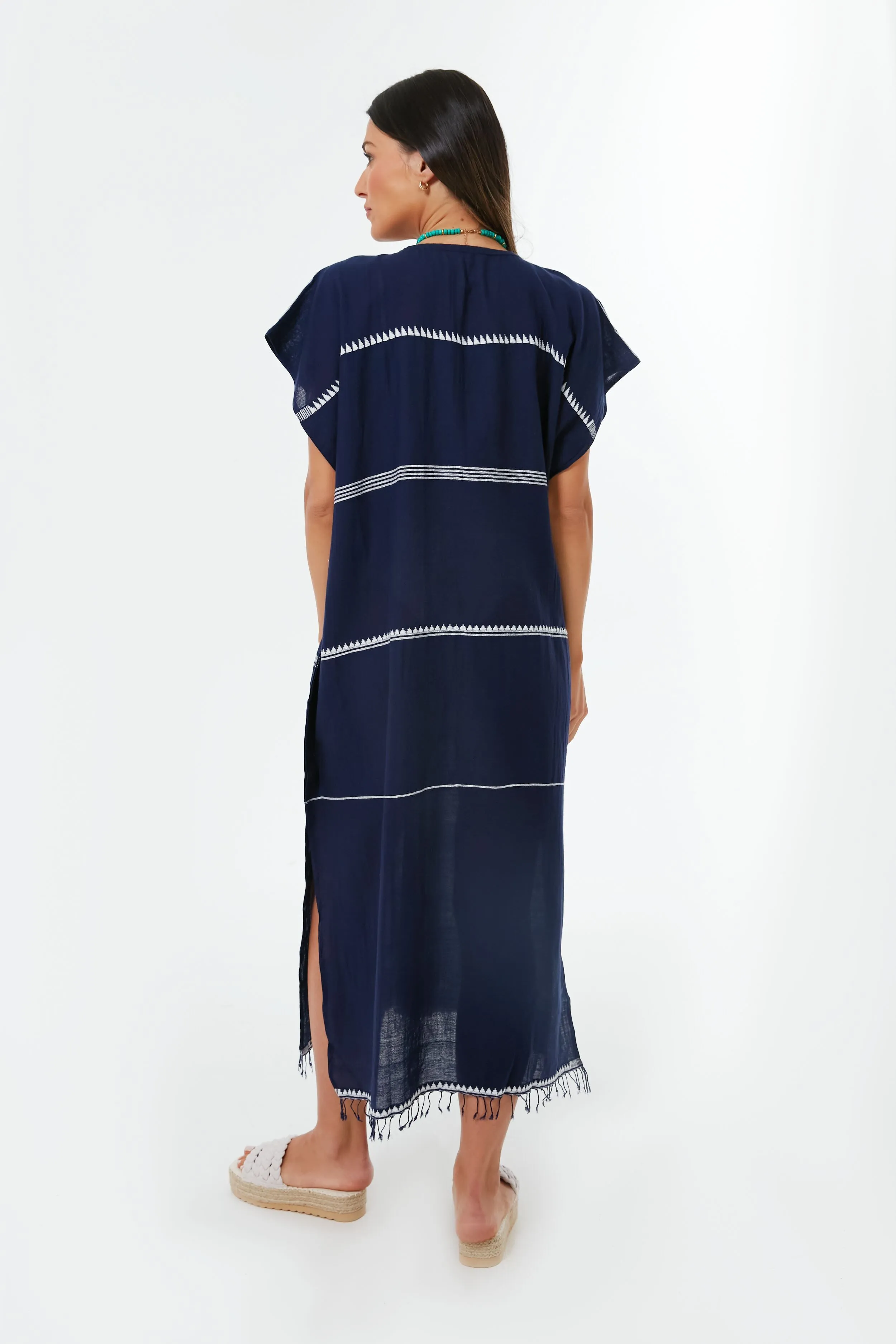 Navy Nunu Classic Caftan sold by Tuckernuck product image thumbnail 4