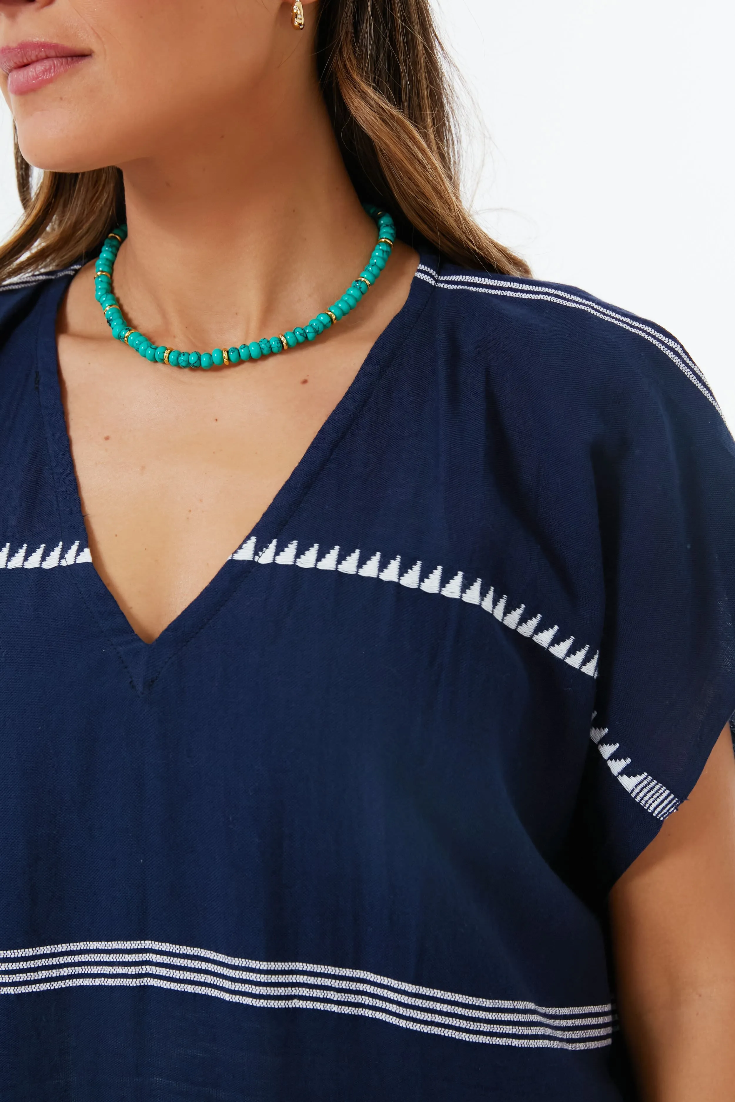 Navy Nunu Classic Caftan sold by Tuckernuck product image thumbnail 5