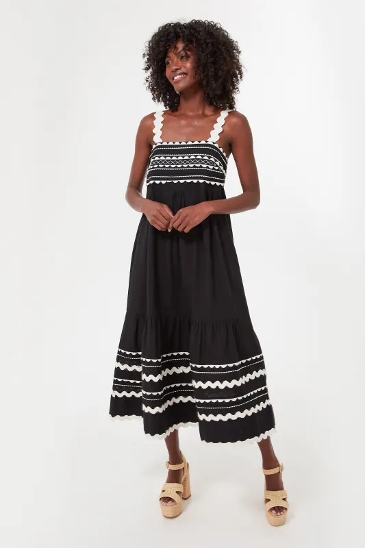 Black Ryleigh Ric Rac Sleeveless Dress made by Sea New York