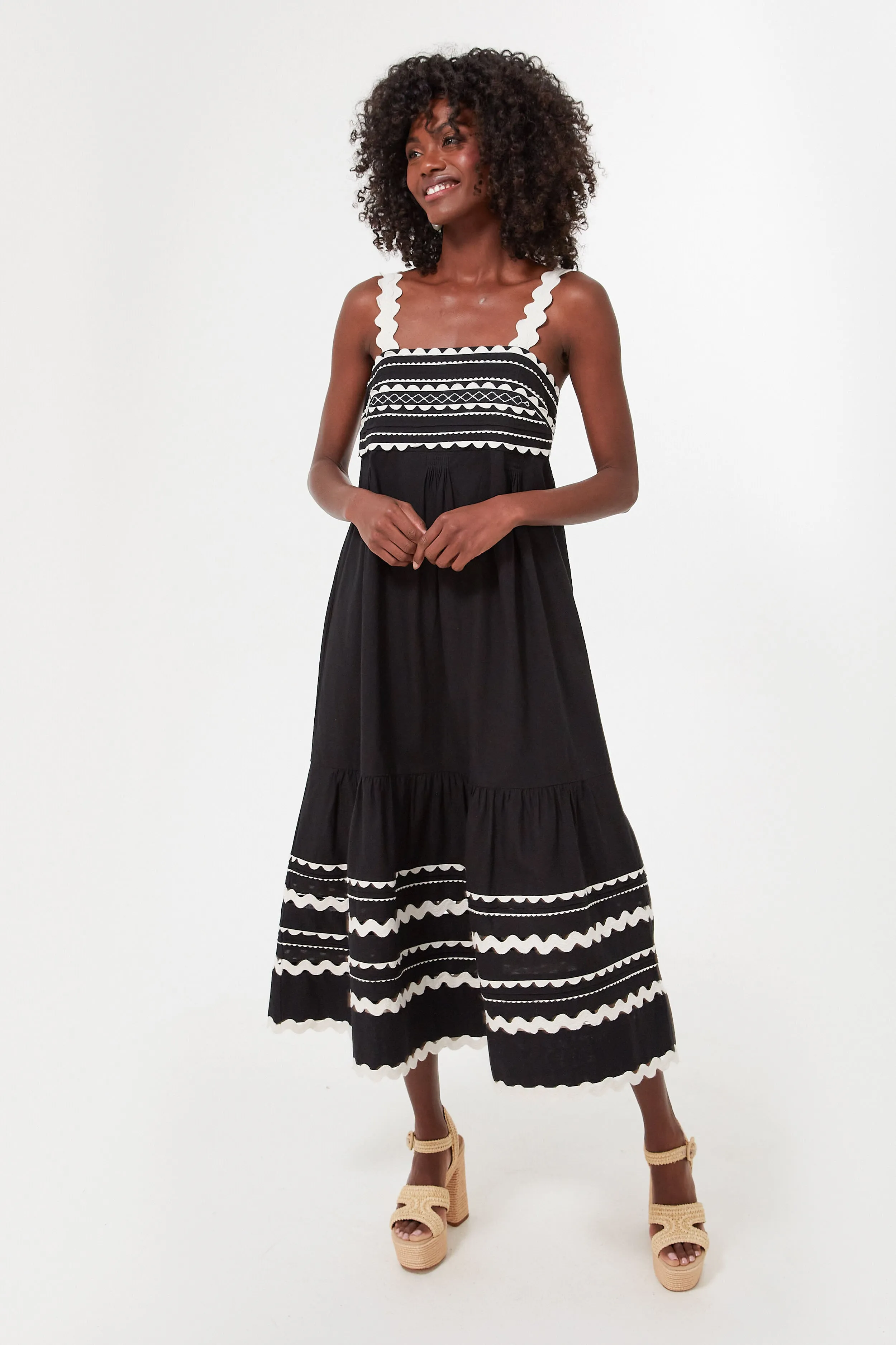 Black Ryleigh Ric Rac Sleeveless Dress sold by Tuckernuck