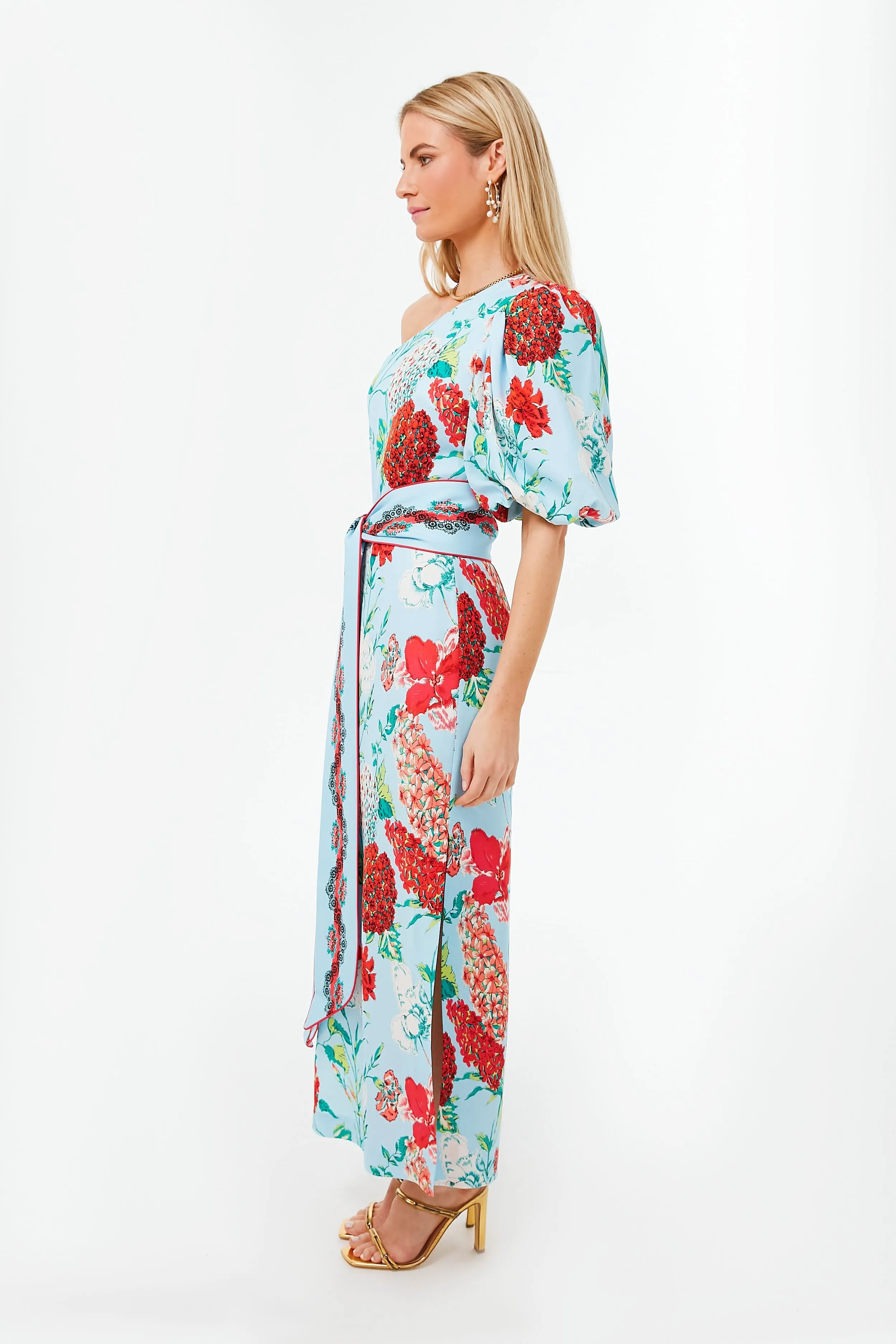 Floral Dew One Shoulder Lucia Dress sold by Tuckernuck product image thumbnail 3
