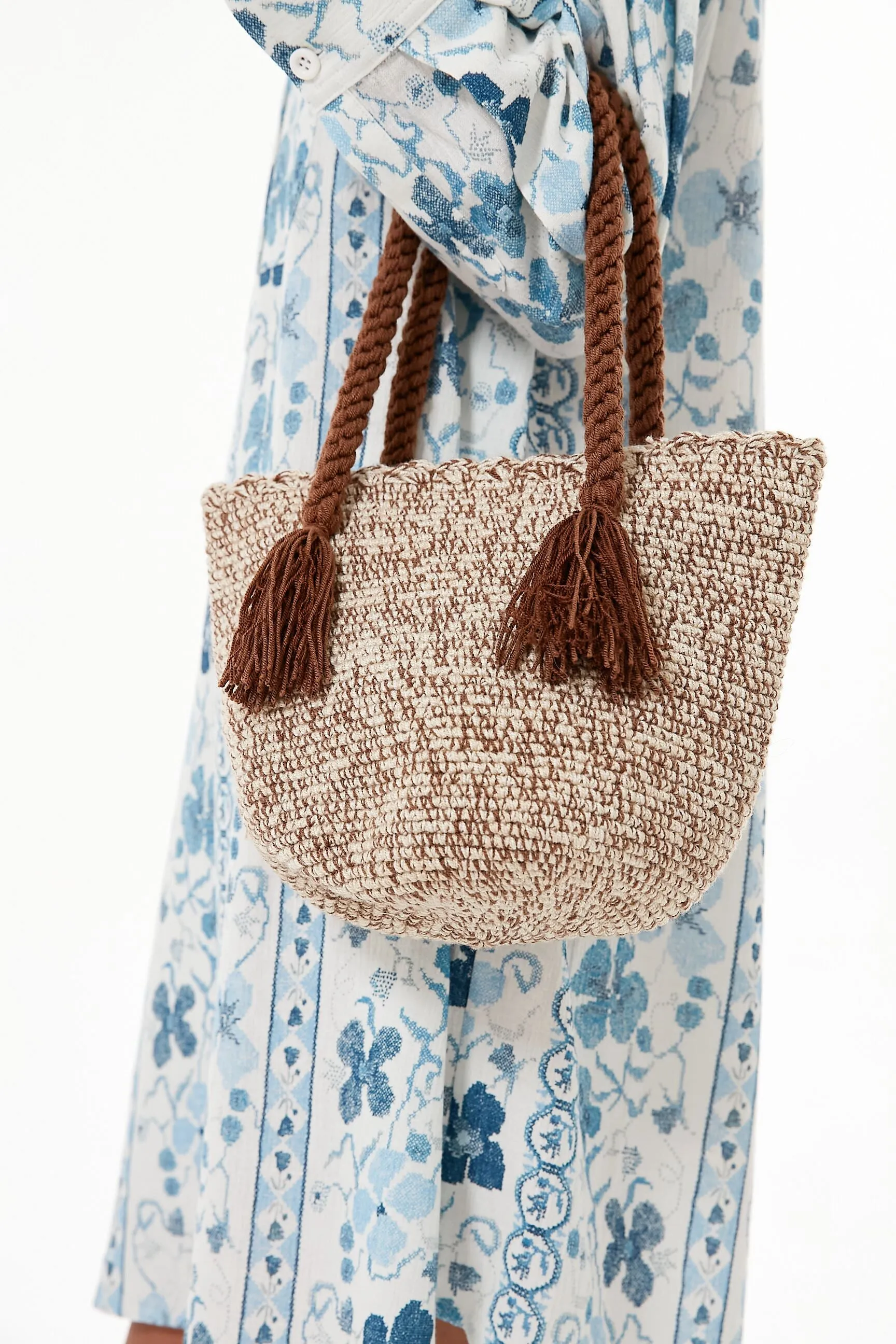 Brown Stripe Mini Tassel Bag sold by Tuckernuck product image thumbnail 2