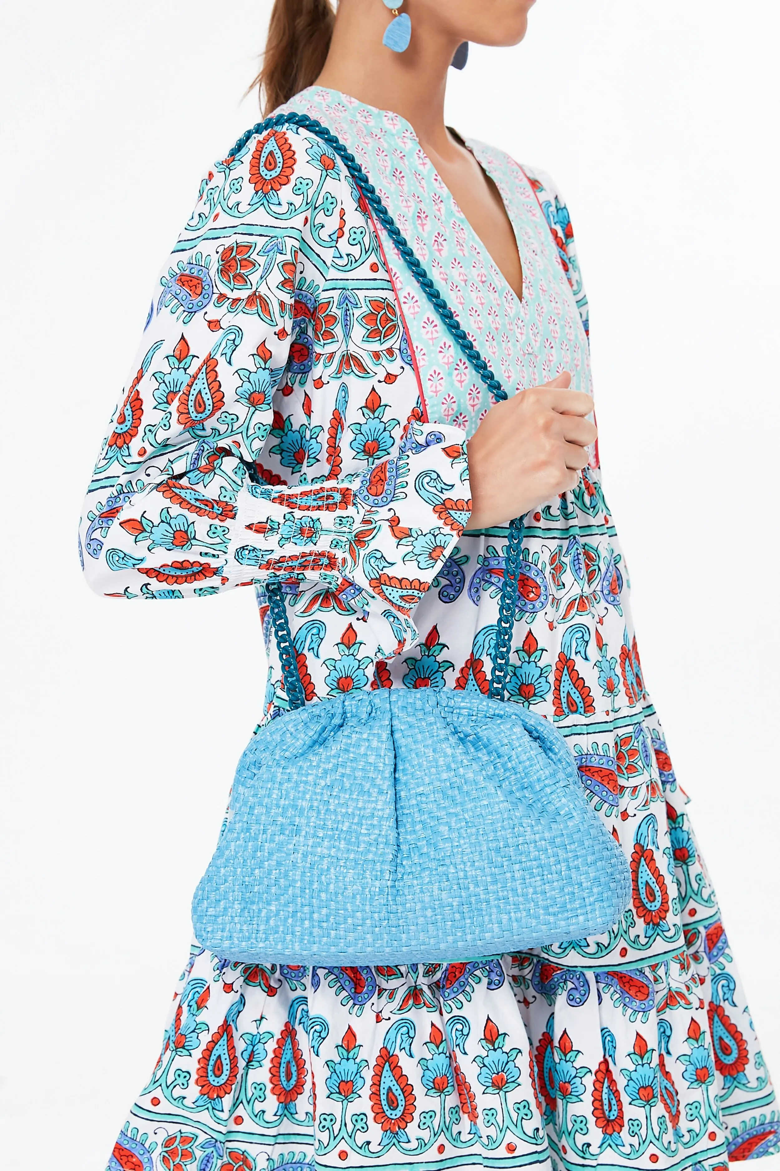 Azzurro Straw Game Clutch sold by Tuckernuck product image thumbnail 5