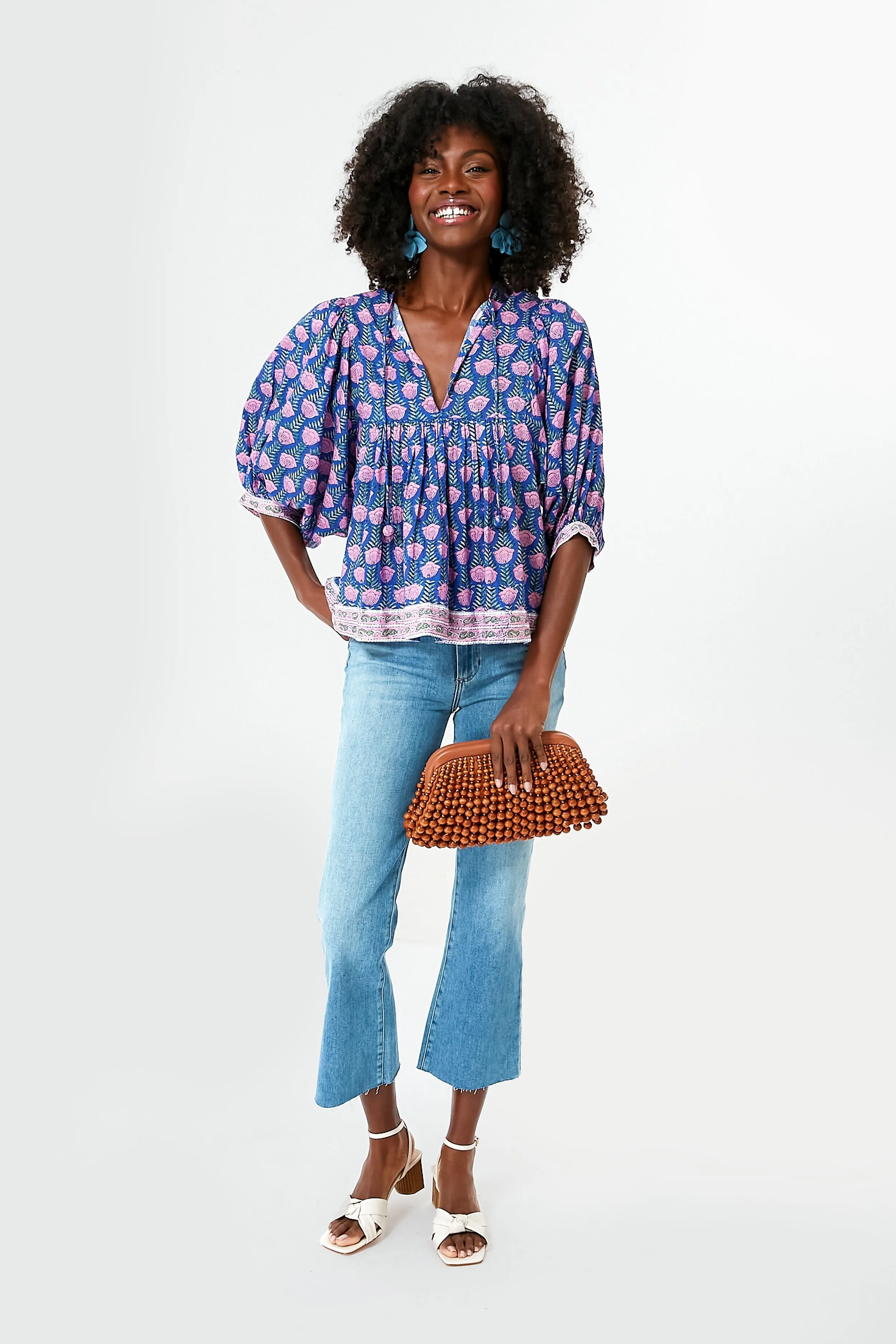Multi Blue Jesy Blouse sold by Tuckernuck product image thumbnail 2