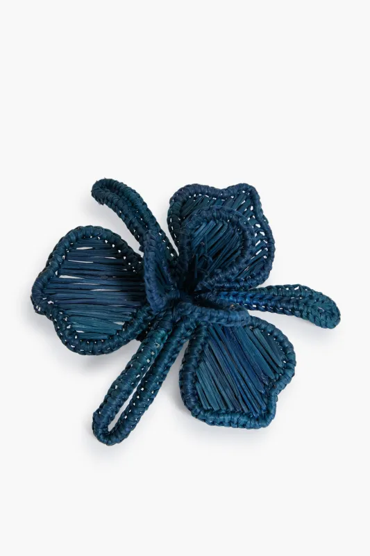Navy Orchid Napkin Ring Set of 4 sold by Tuckernuck