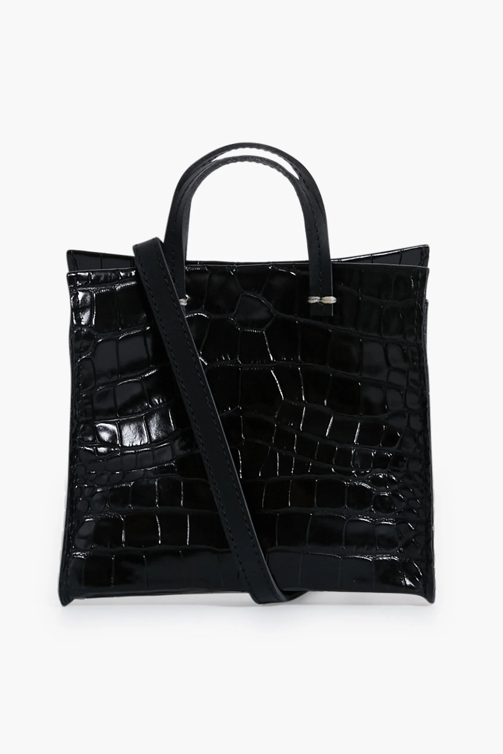 Black Croco Simple Tote Bebe sold by Tuckernuck