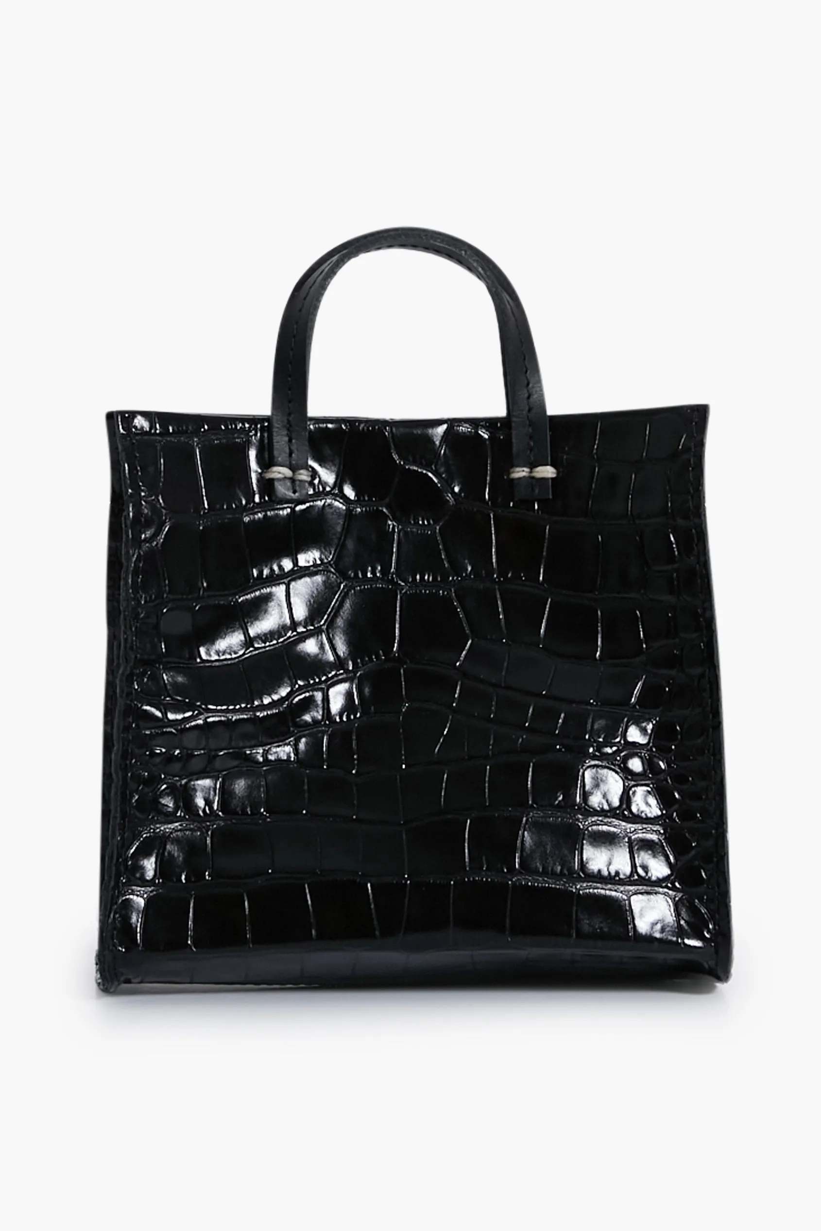 Black Croco Simple Tote Bebe sold by Tuckernuck product image thumbnail 3