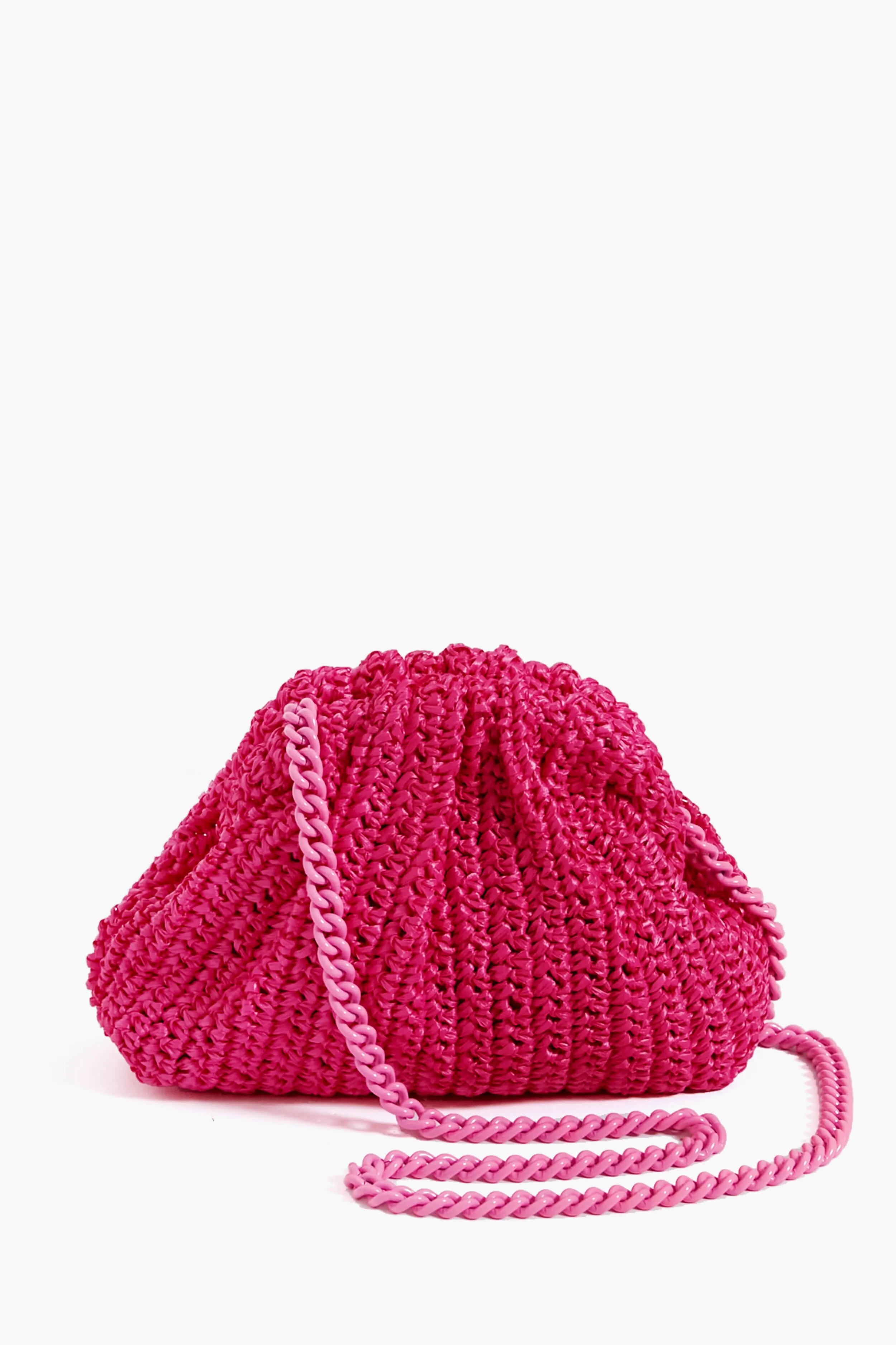 Fuchsia Mini Game Crochet Solid Clutch sold by Tuckernuck product image thumbnail 5