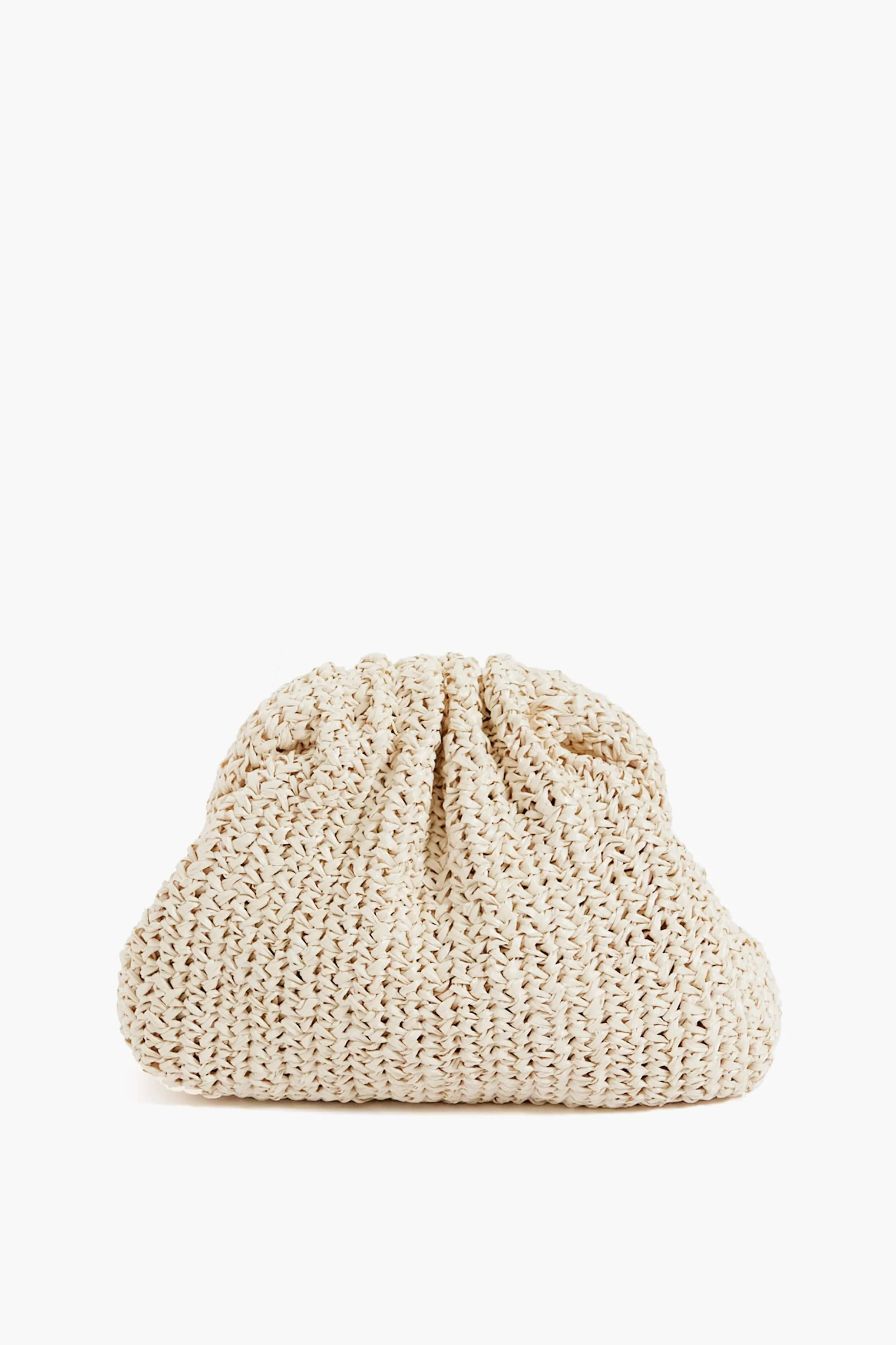 Ecru Mini Game Crochet Solid Clutch sold by Tuckernuck