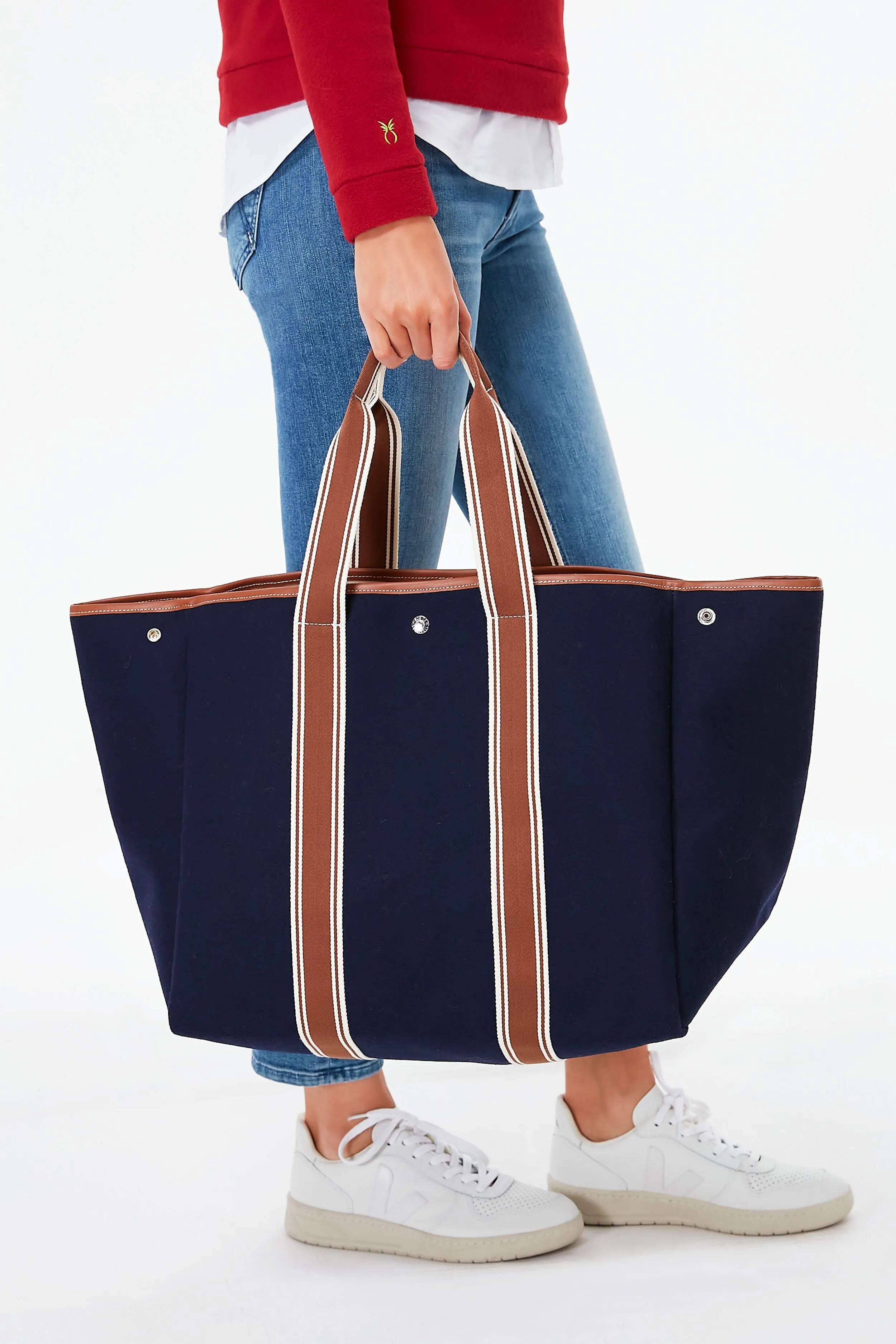 Navy Traversee L Flannel Cruise Tote sold by Tuckernuck product image thumbnail 4