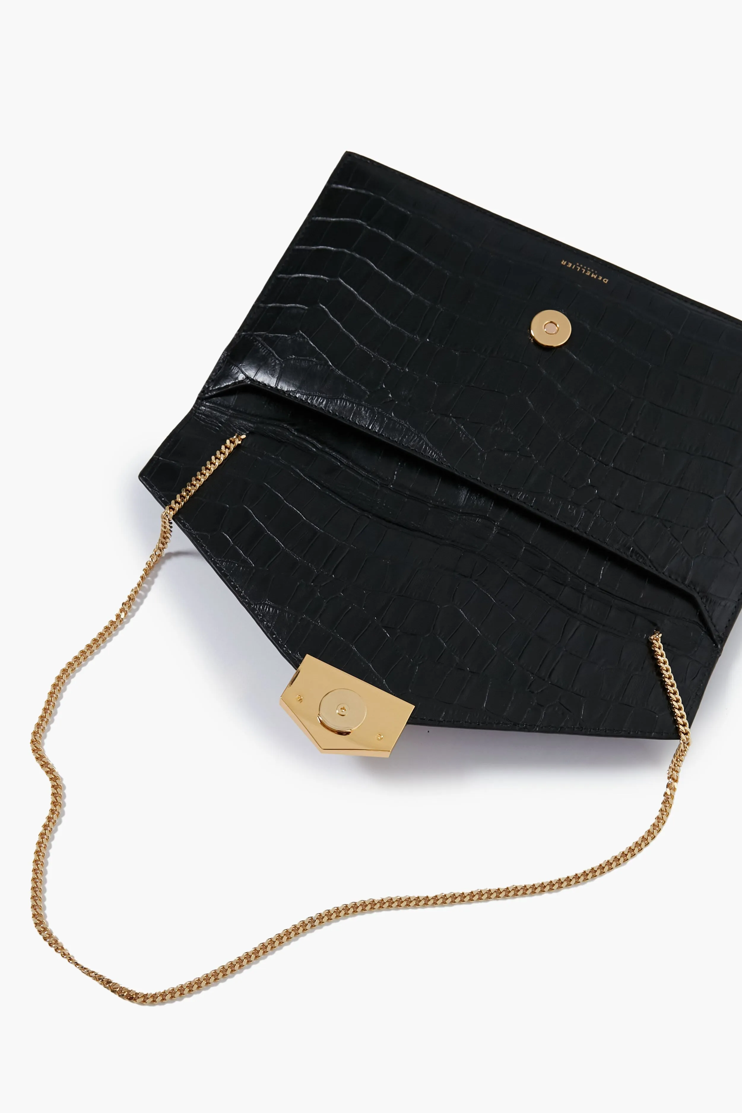 Black Croc London Clutch sold by Tuckernuck product image thumbnail 3