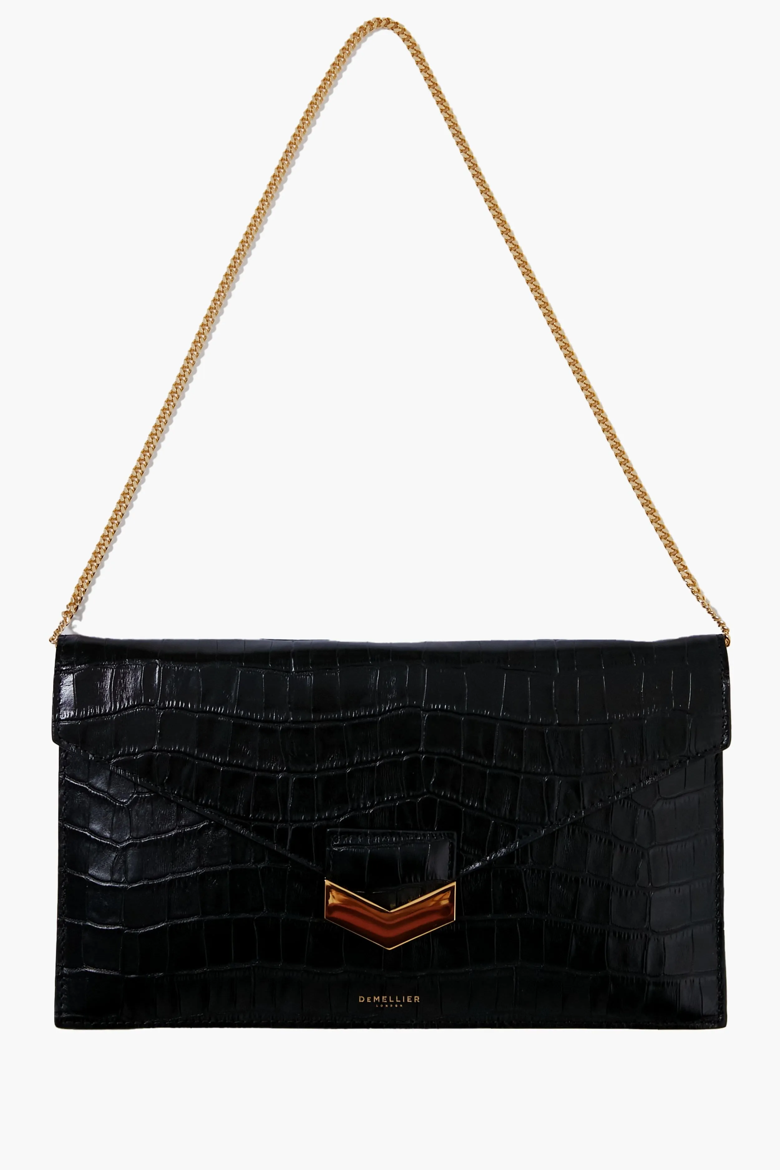 Black Croc London Clutch sold by Tuckernuck product image thumbnail 2