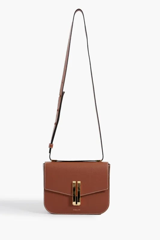 Tan with Contrast Stitching Vancouver Bag made by DeMellier