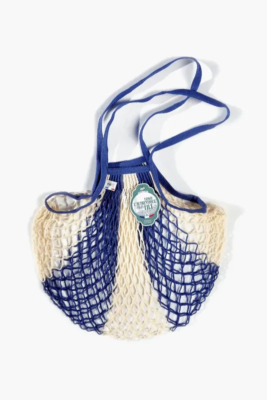 Blue and White Stripe French Market Bag made by Tuckernuck