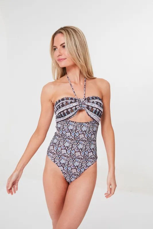 Lilac Amaki Border One Piece made by Sea New York